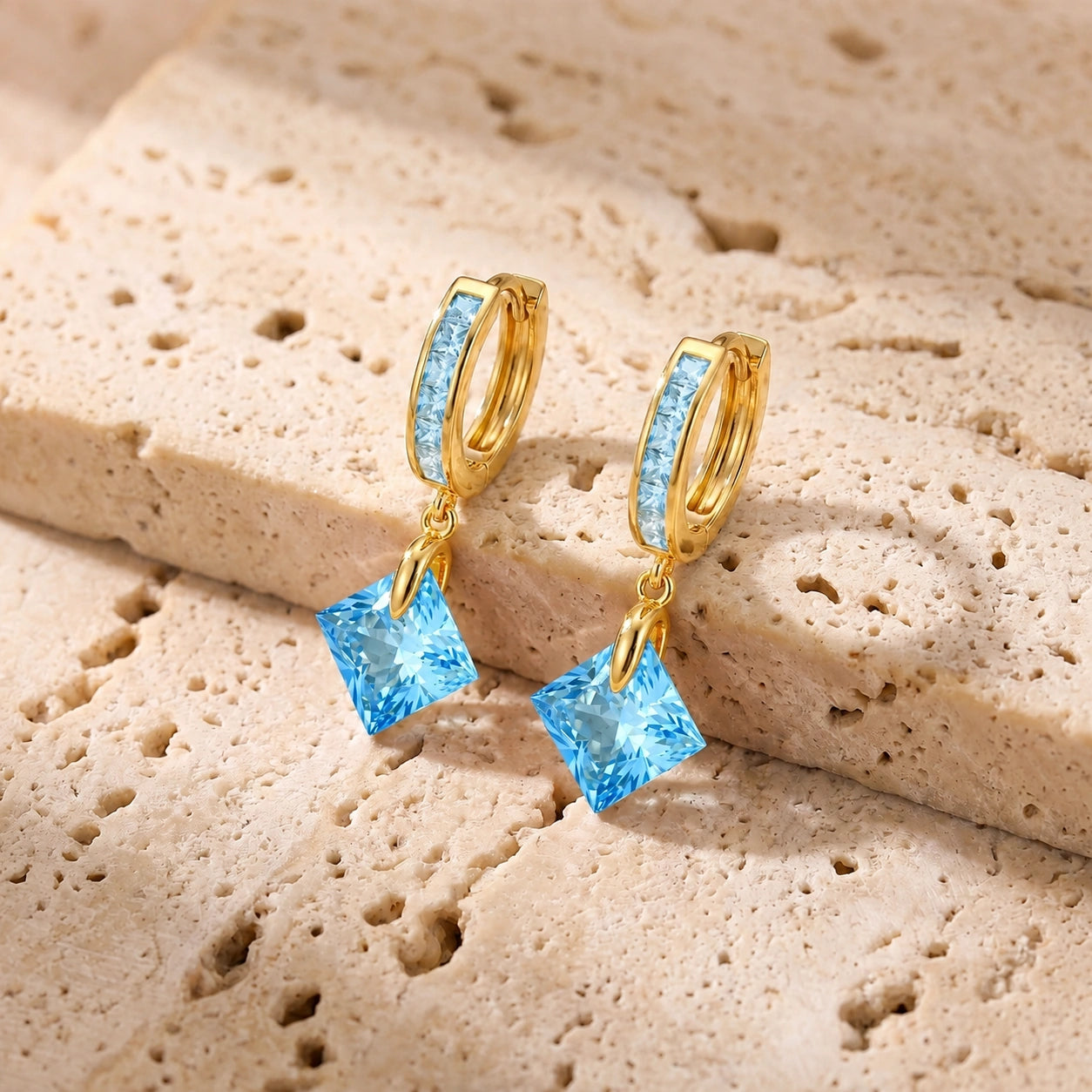 Yellow Gold Blue Topaz — Mariaanita