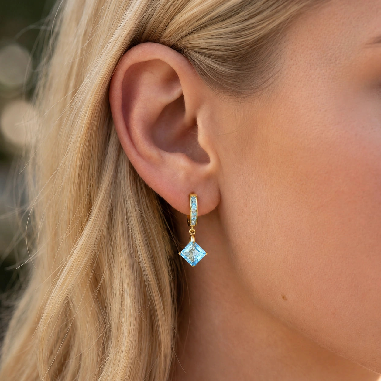 Yellow Gold Blue Topaz — Mariaanita