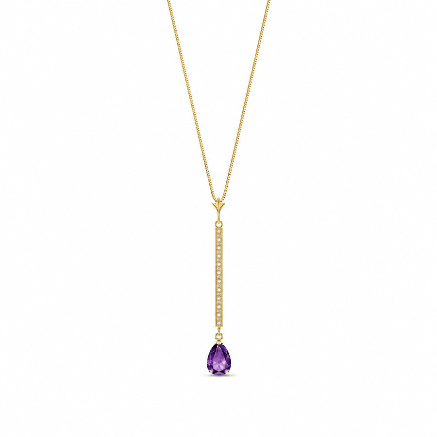 Yellow Gold Grace Necklace Amethyst 10K — Adelaide