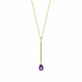 Yellow Gold Grace Necklace Amethyst 10K — Adelaide