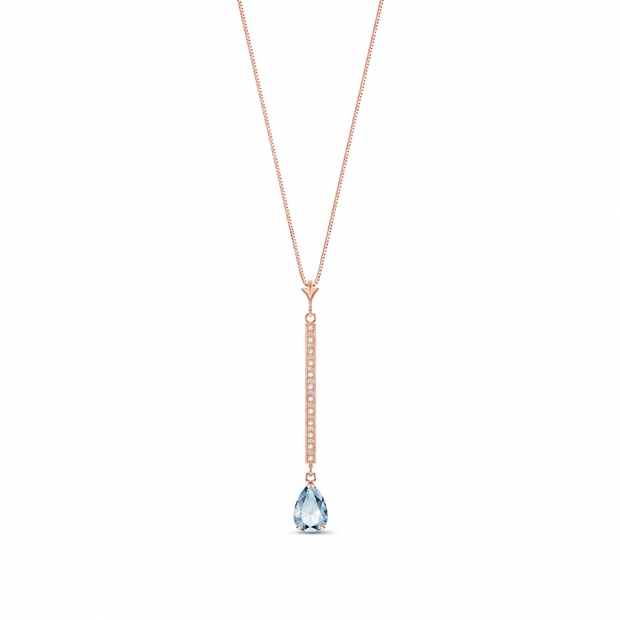 Rose Gold Grace Necklace Pink Topaz 10K — Adelaide