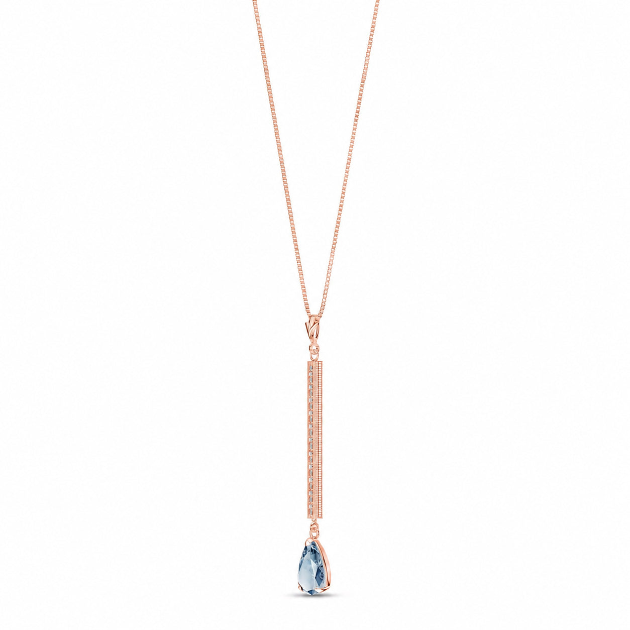 Rose Gold Grace Necklace Pink Topaz 10K — Adelaide