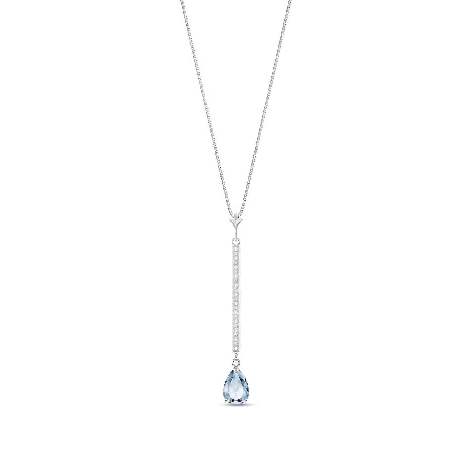White Gold Grace Necklace Pink Topaz 10K — Adelaide