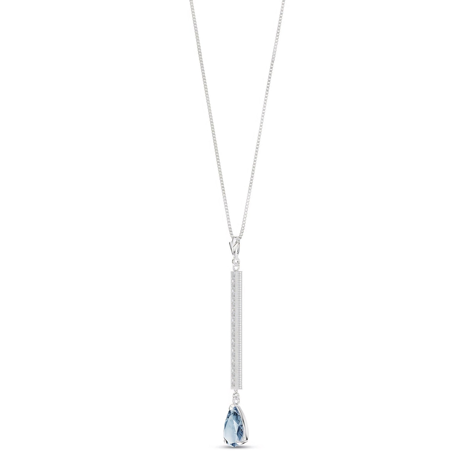 White Gold Grace Necklace Pink Topaz 10K — Adelaide