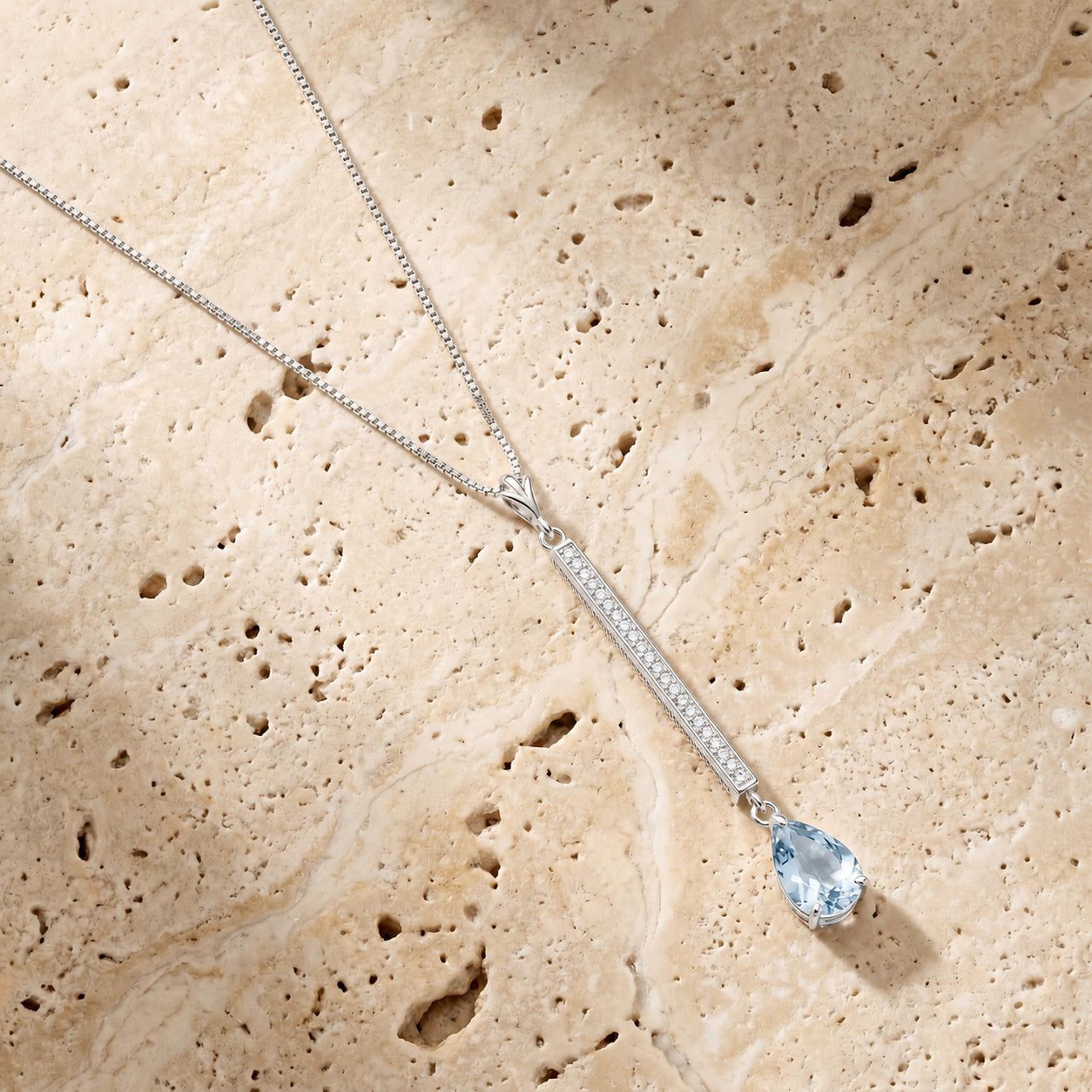 White Gold Grace Necklace Pink Topaz 10K — Adelaide