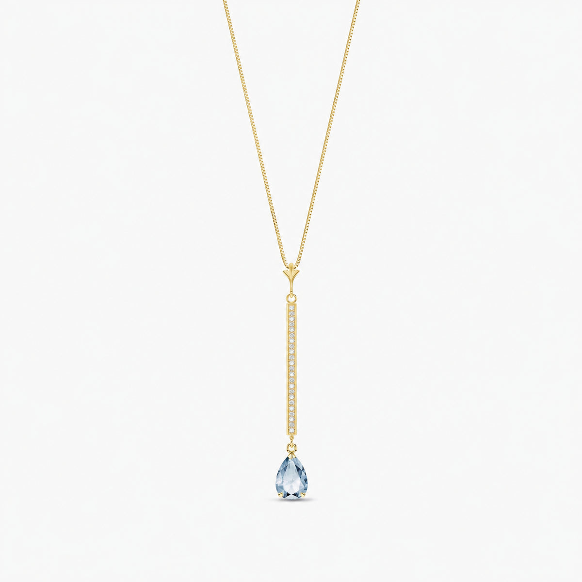 Yellow Gold Grace Necklace Pink Topaz 10K — Adelaide