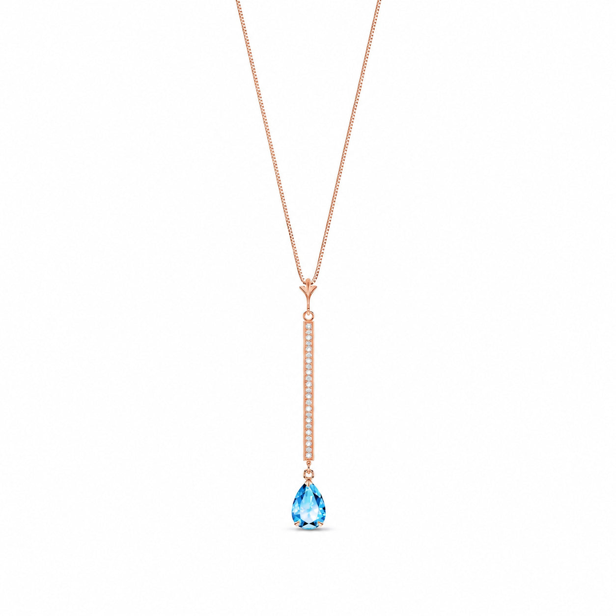Rose Gold Grace Necklace Citrine 10K — Adelaide