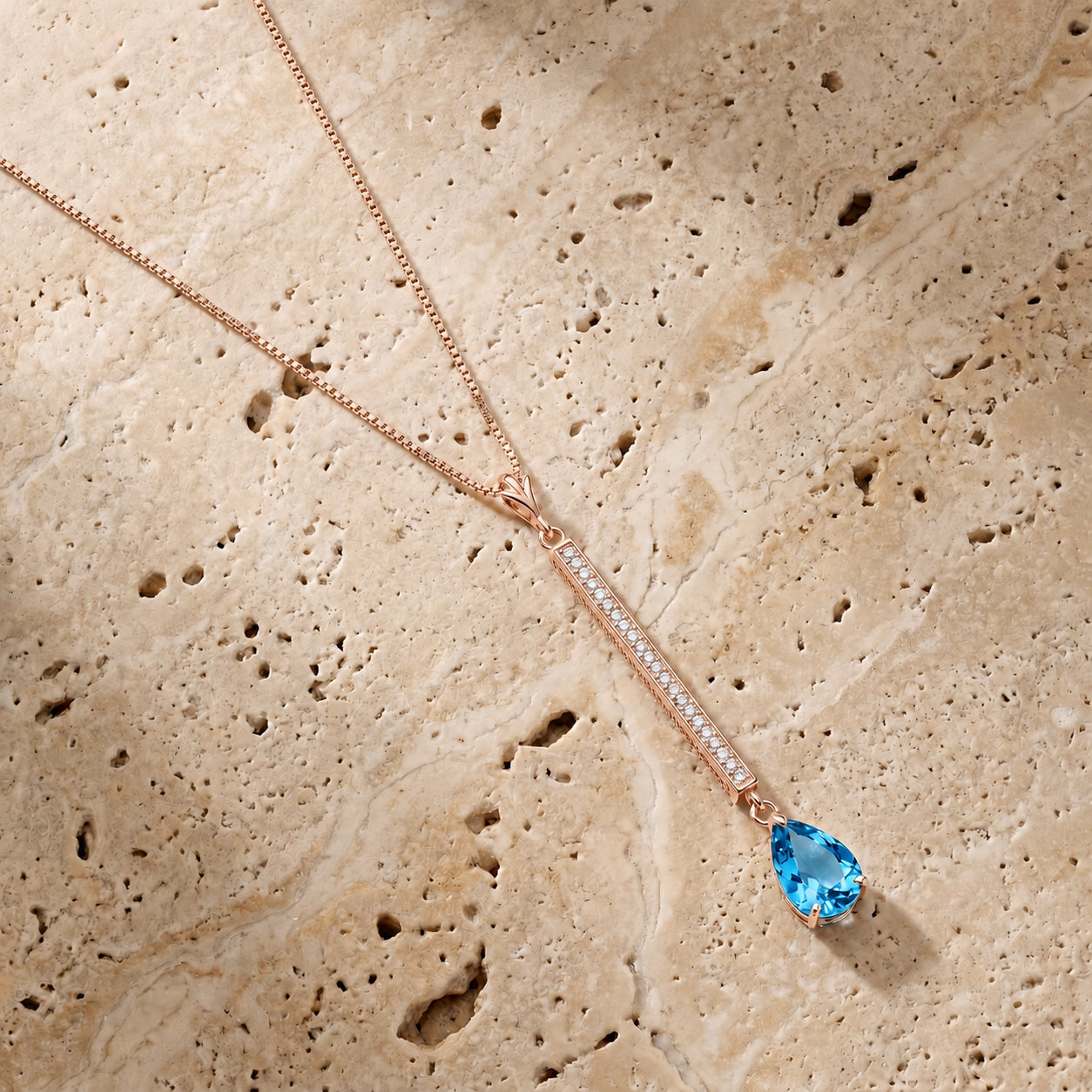 Rose Gold Grace Necklace Citrine 10K — Adelaide