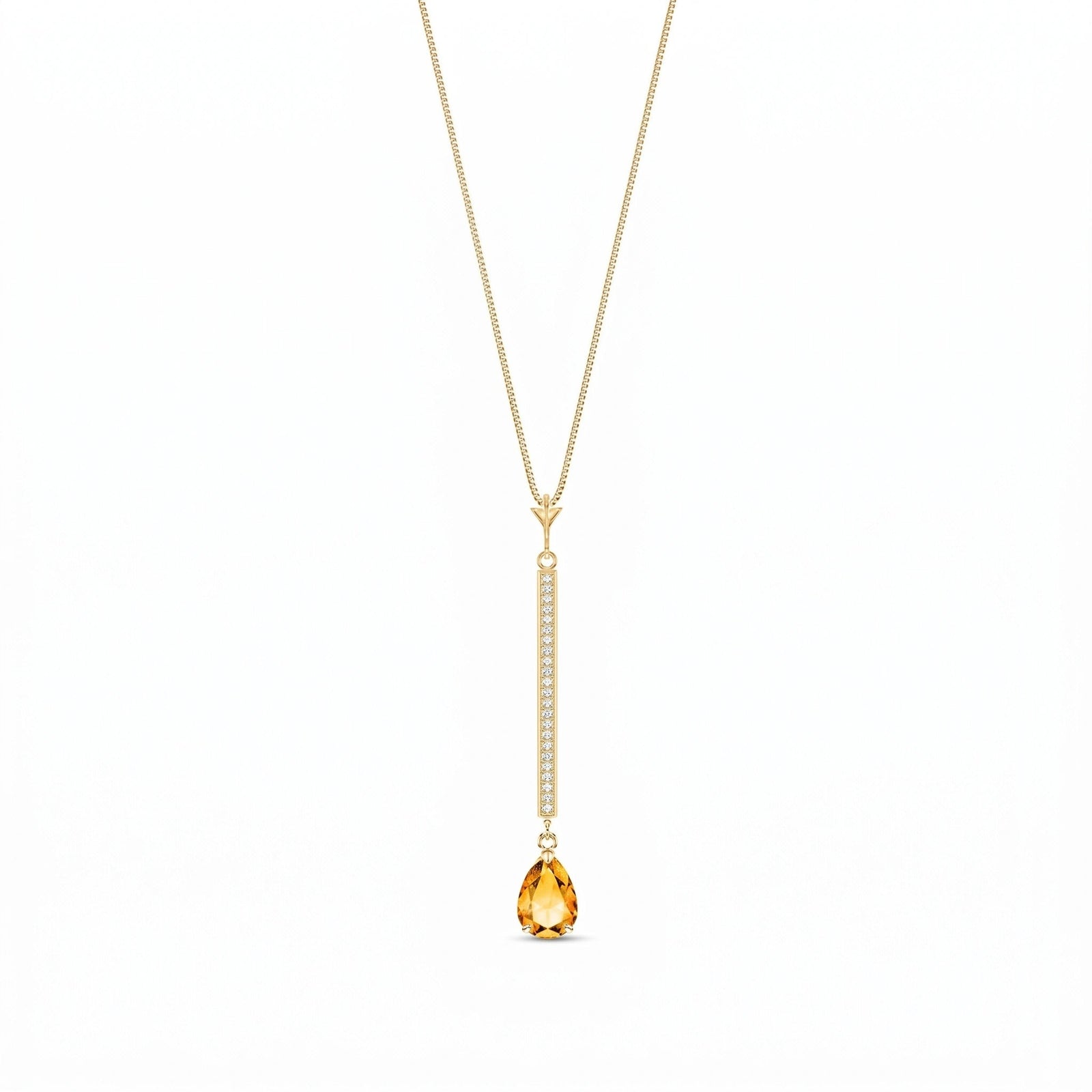 Yellow Gold Grace Necklace Citrine 10K — Adelaide