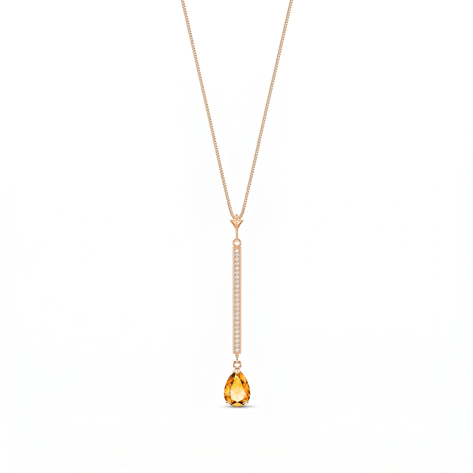 Rose Gold Grace Necklace Ruby 10K — Adelaide