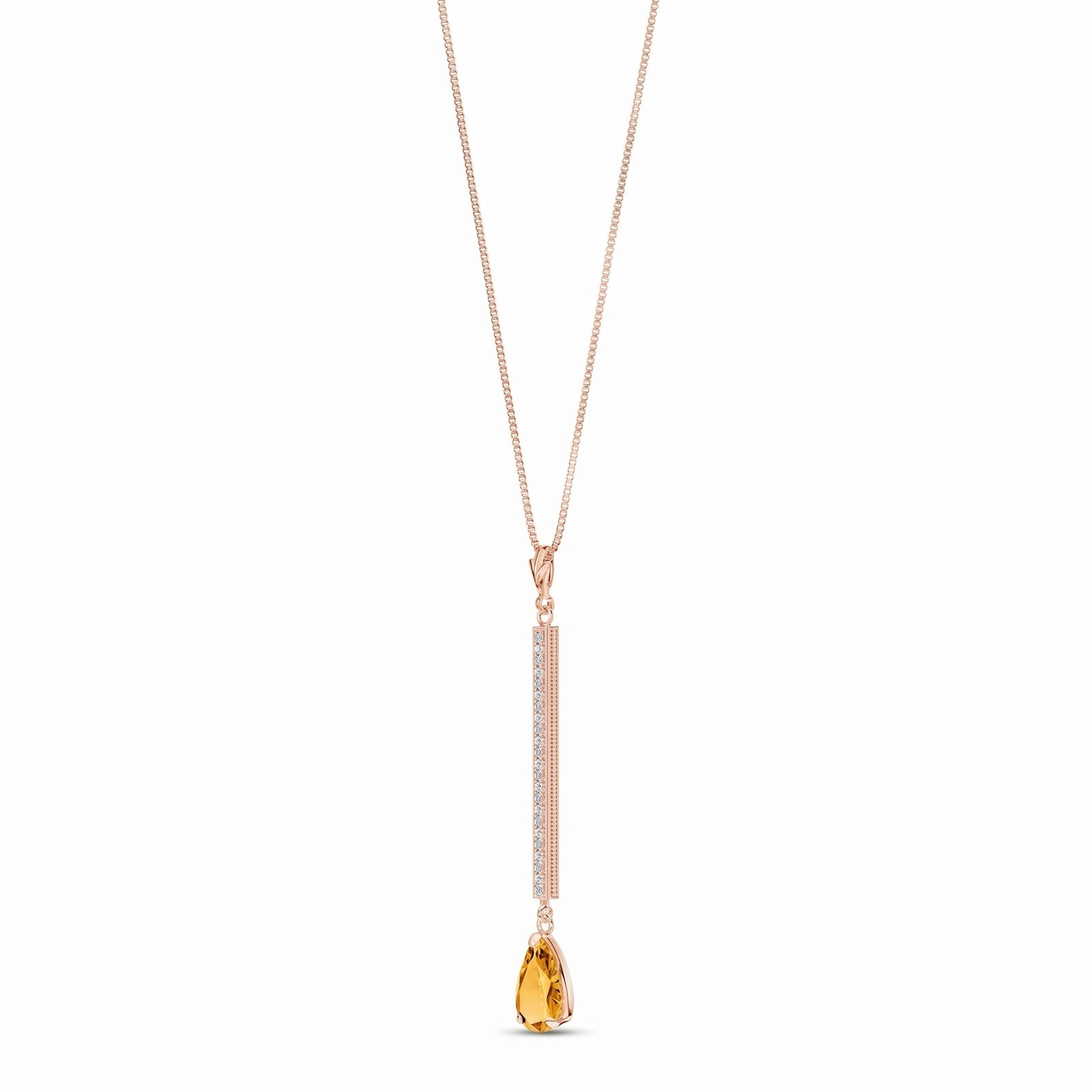 Rose Gold Grace Necklace Ruby 10K — Adelaide