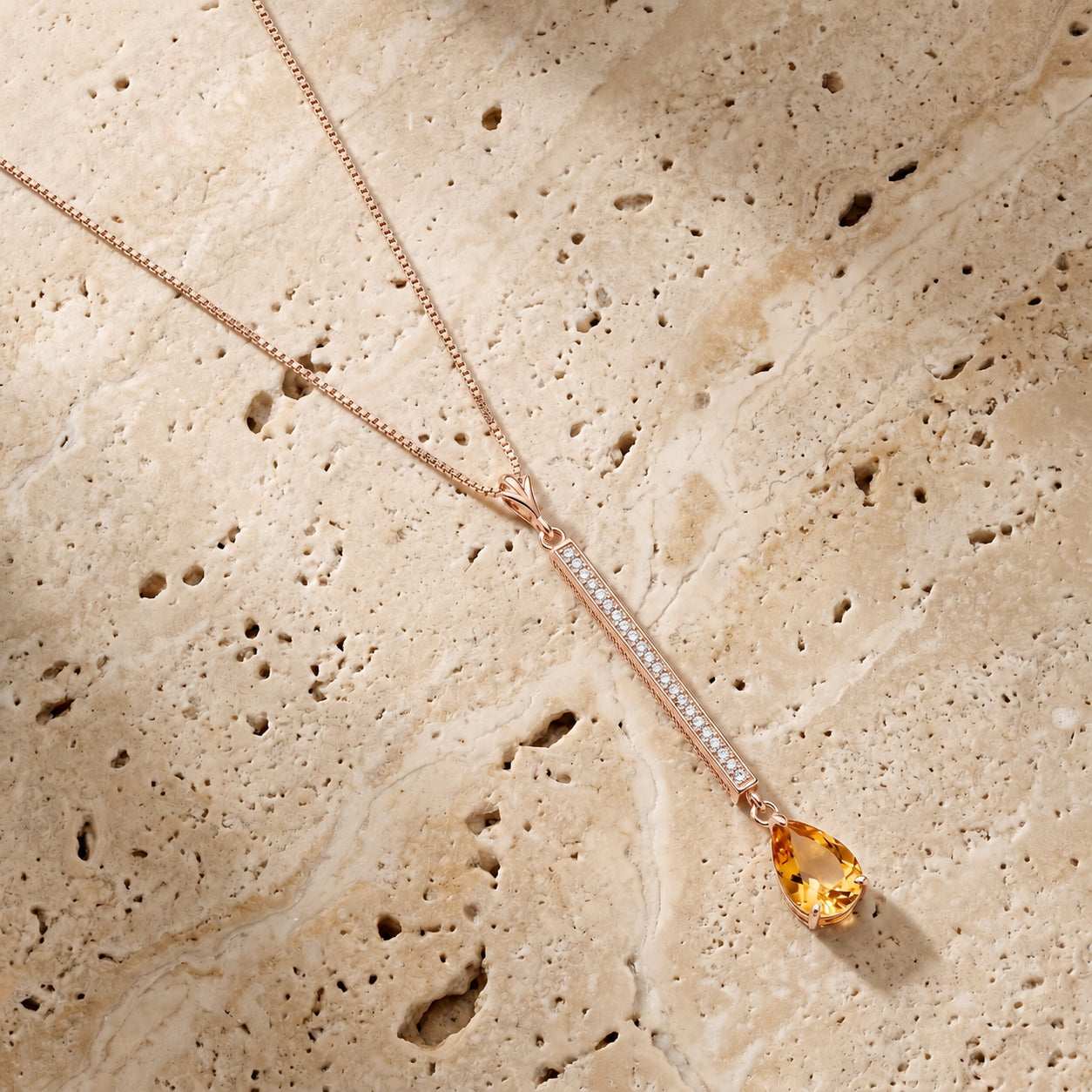 Rose Gold Grace Necklace Ruby 10K — Adelaide