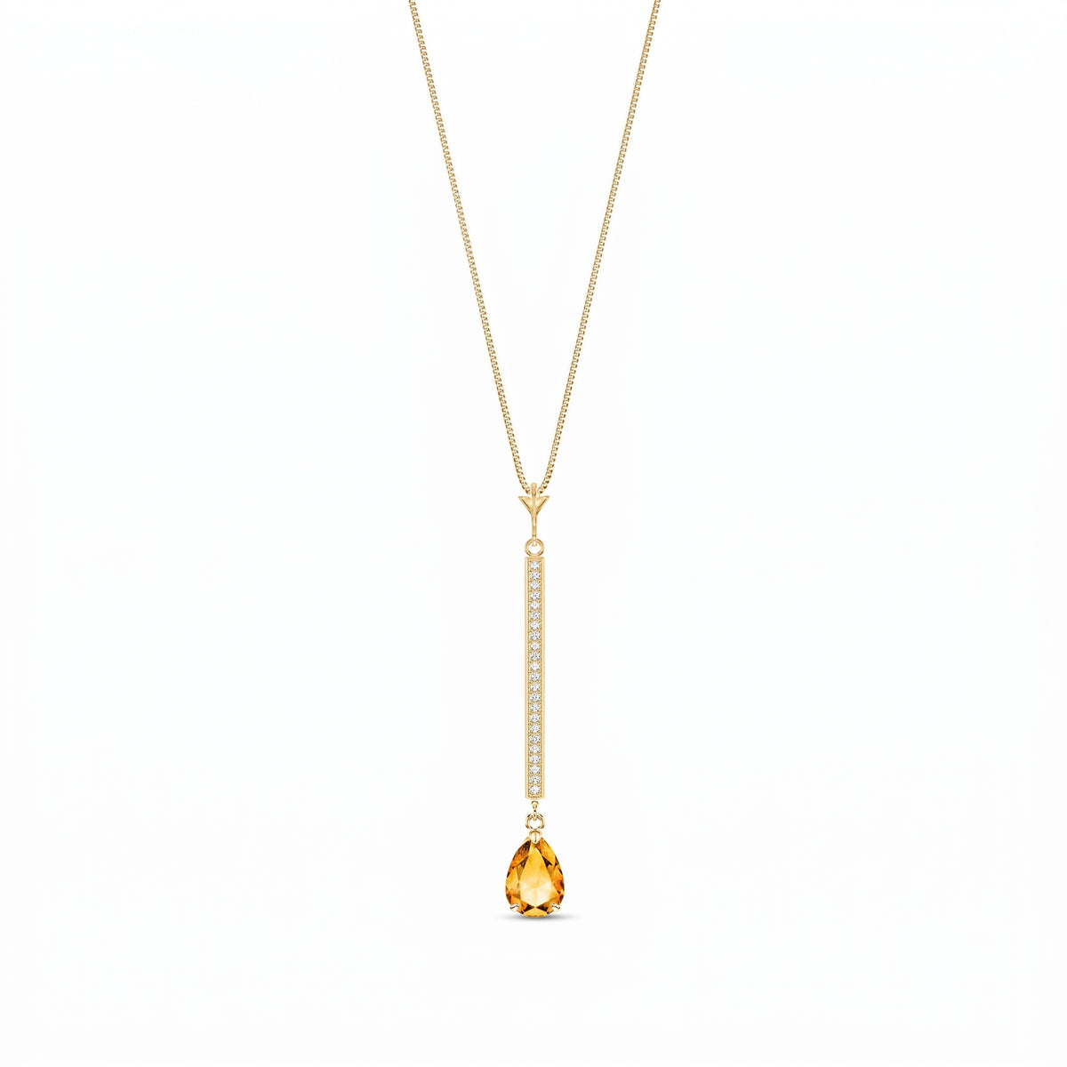 Yellow Gold Grace Necklace Ruby 10K — Adelaide