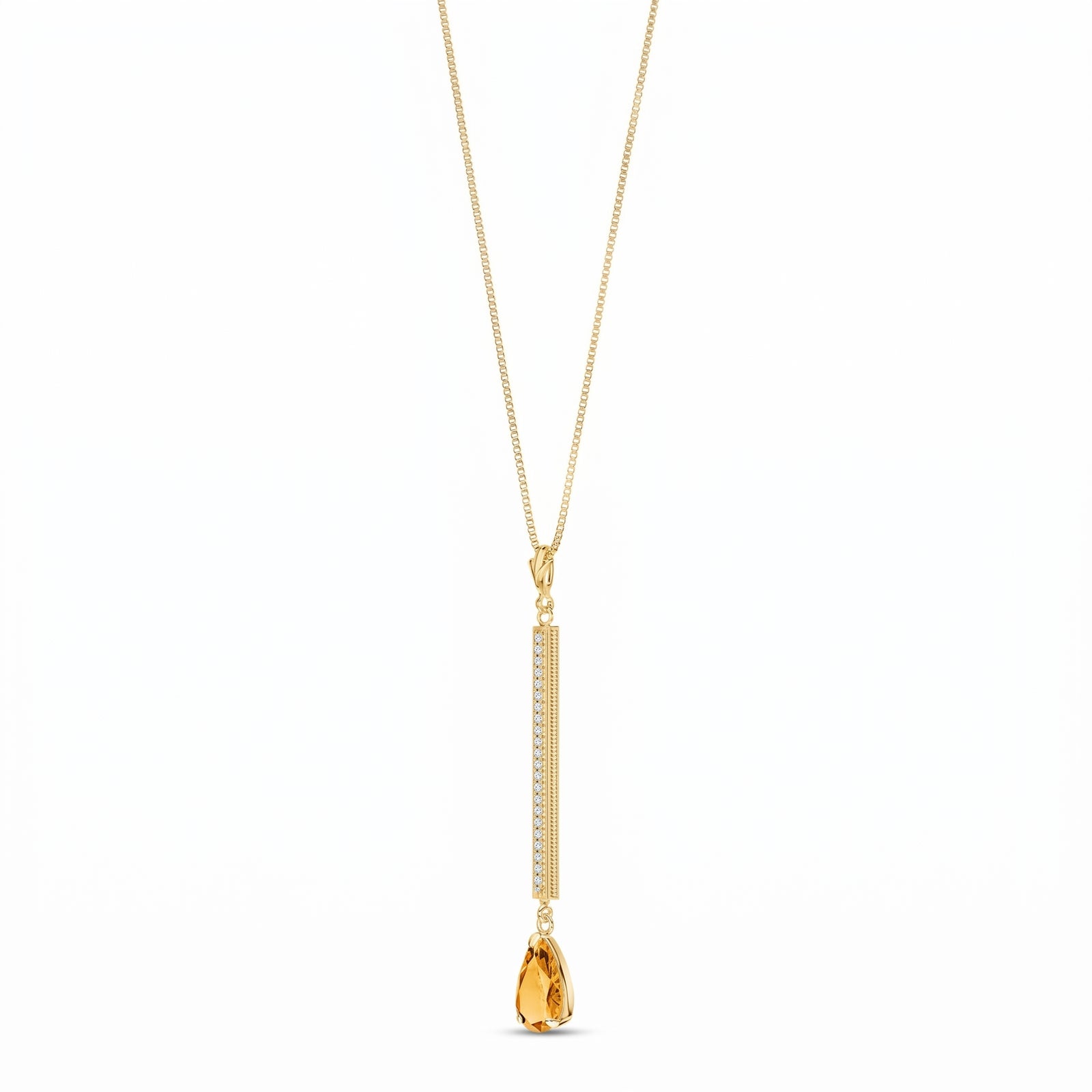 Yellow Gold Grace Necklace Ruby 10K — Adelaide