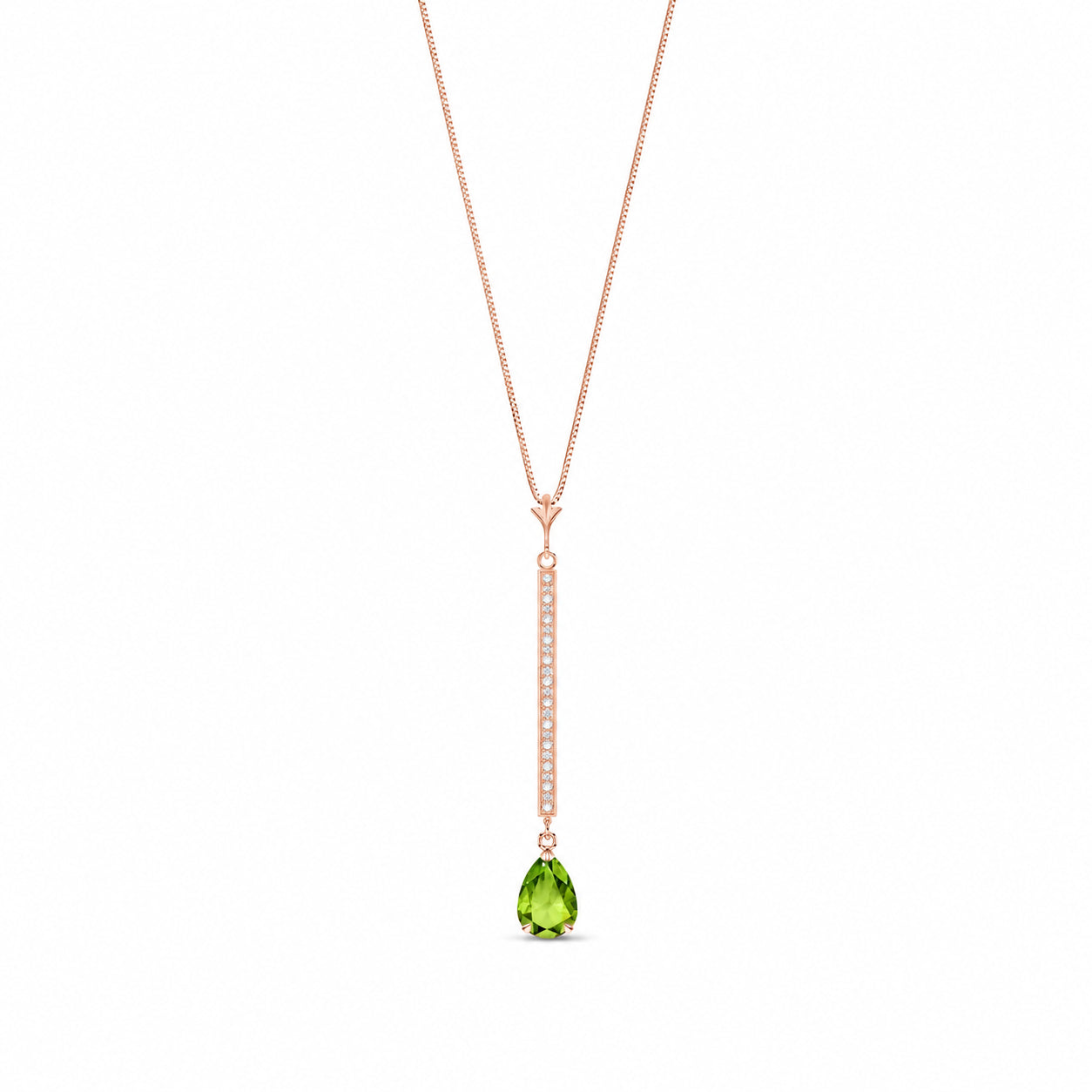 Rose Gold Grace Necklace Aquamarine 10K — Adelaide