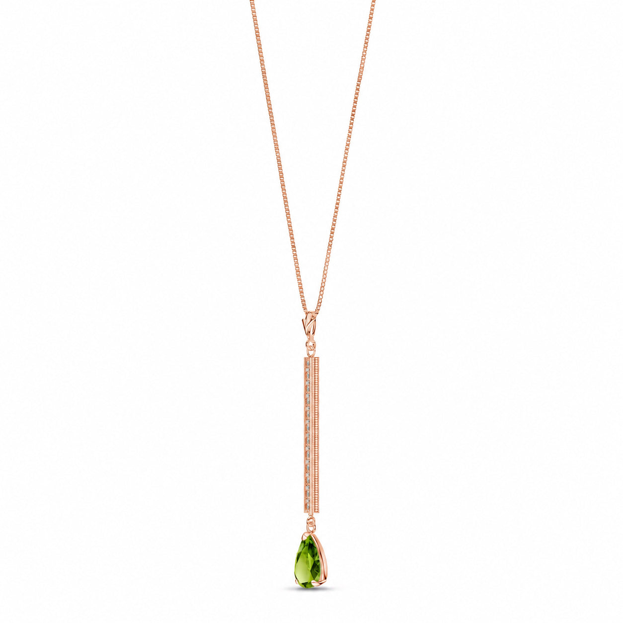 Rose Gold Grace Necklace Aquamarine 10K — Adelaide