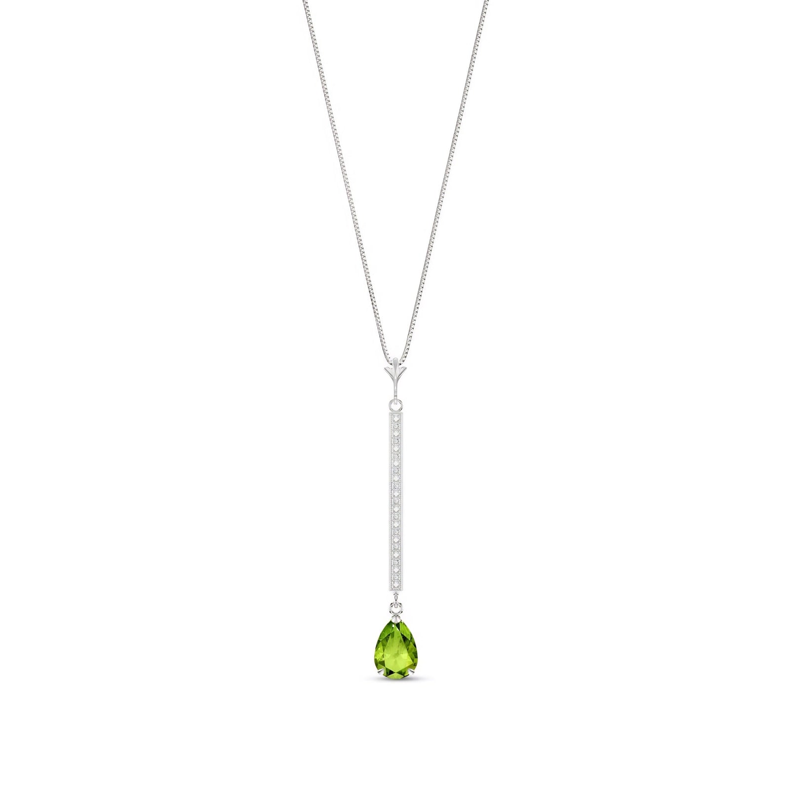 White Gold Grace Necklace Aquamarine 10K — Adelaide