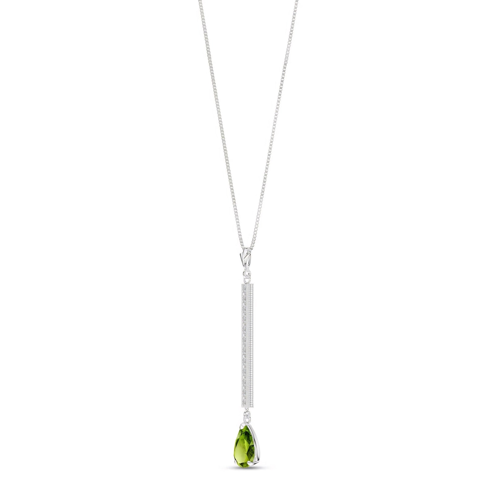 White Gold Grace Necklace Aquamarine 10K — Adelaide