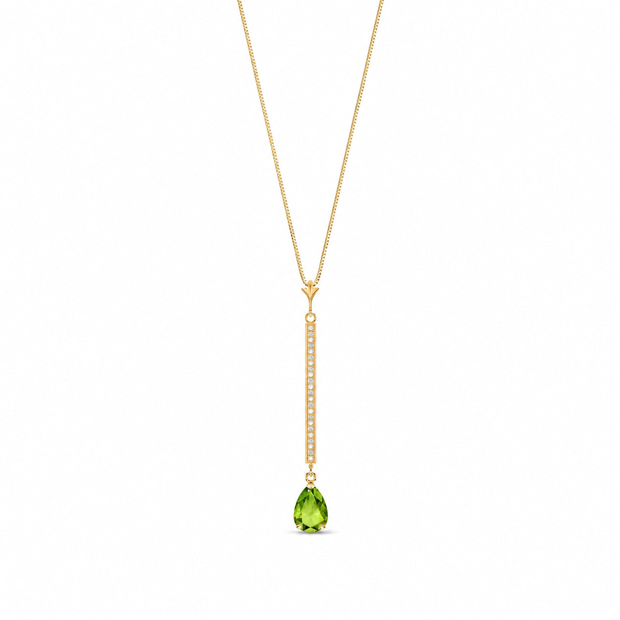 Yellow Gold Grace Necklace Aquamarine 10K — Adelaide