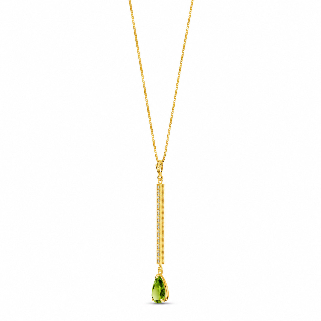 Yellow Gold Grace Necklace Aquamarine 10K — Adelaide