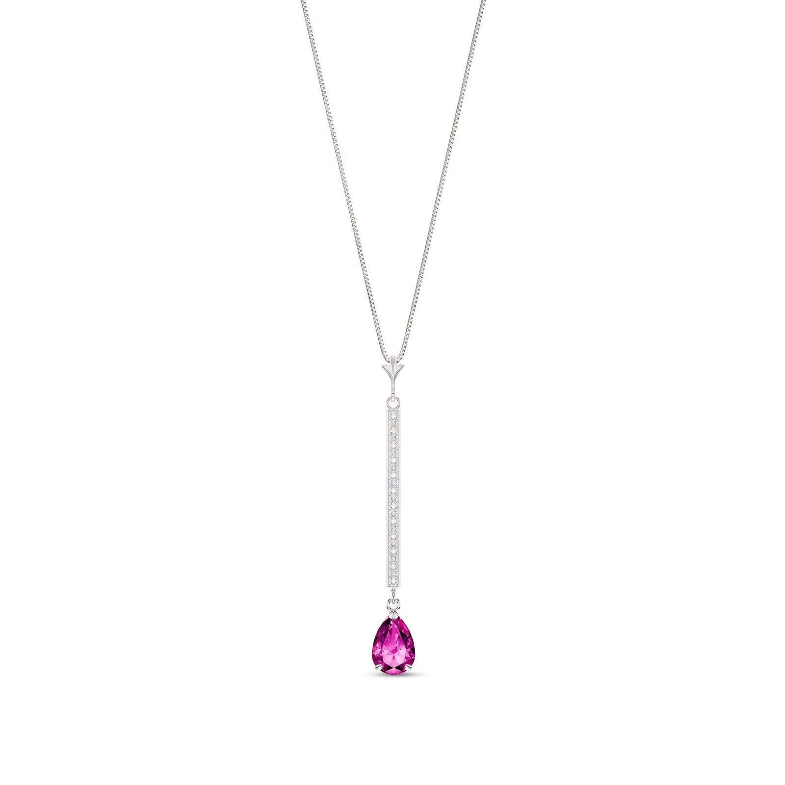 White Gold Grace Necklace White Topaz 10K — Adelaide
