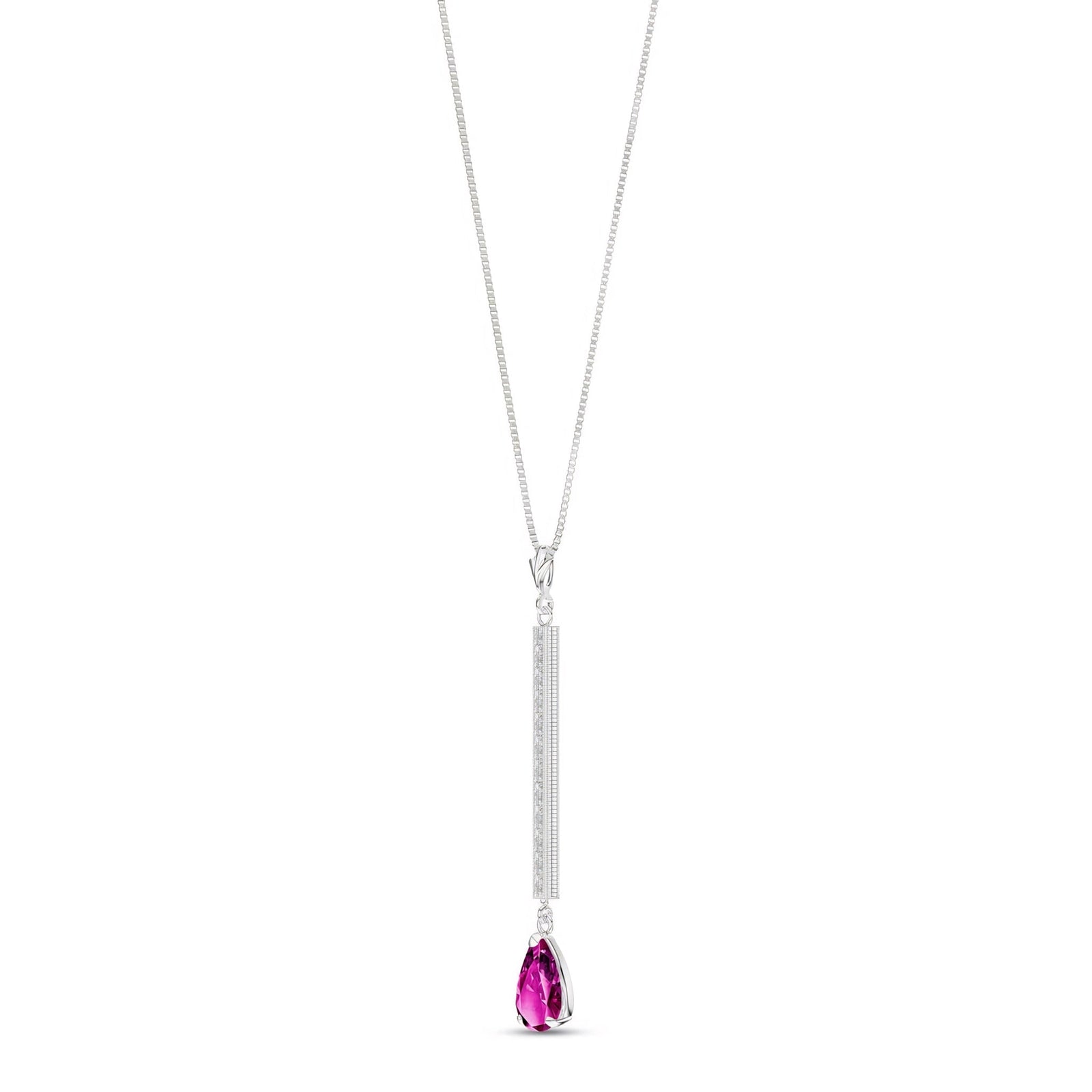 White Gold Grace Necklace White Topaz 10K — Adelaide