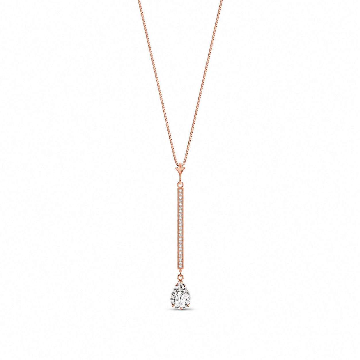 Rose Gold Grace Necklace Peridot 10K — Adelaide