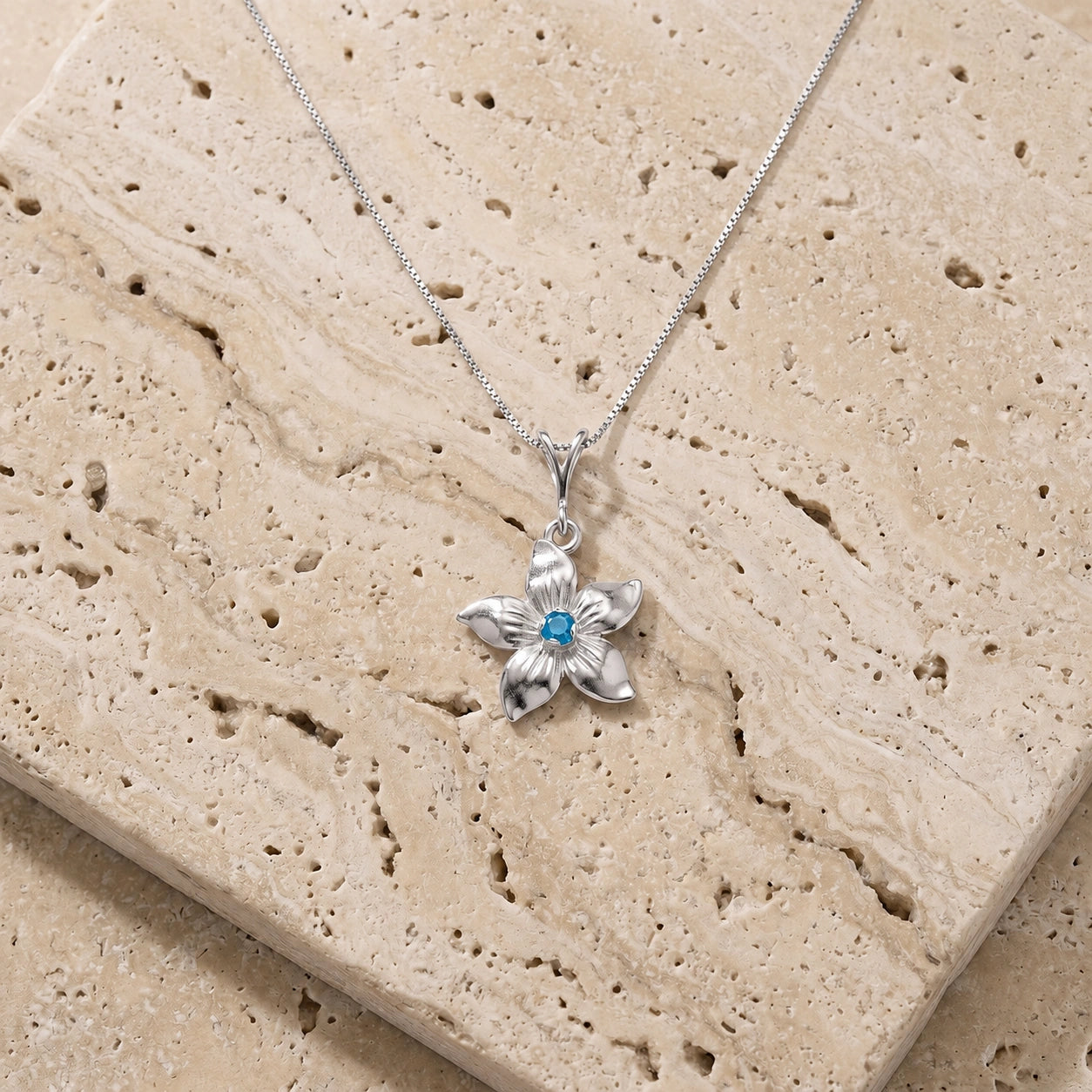 White Gold Blue Topaz — Adelasia