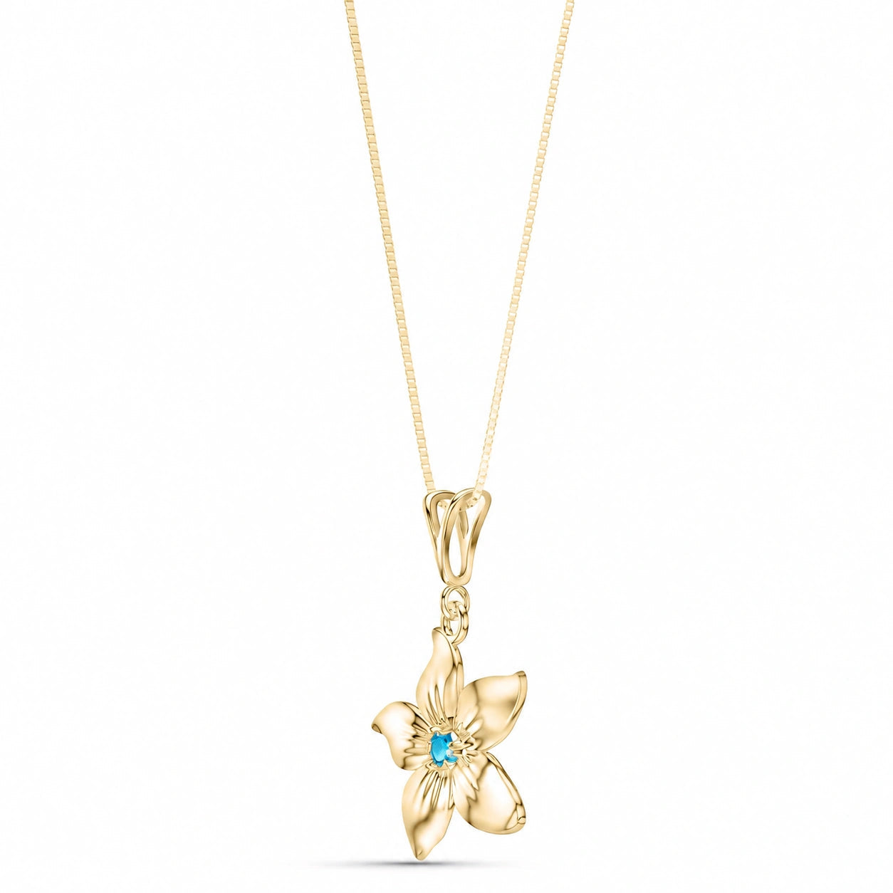 Yellow Gold Blue Topaz — Adelasia