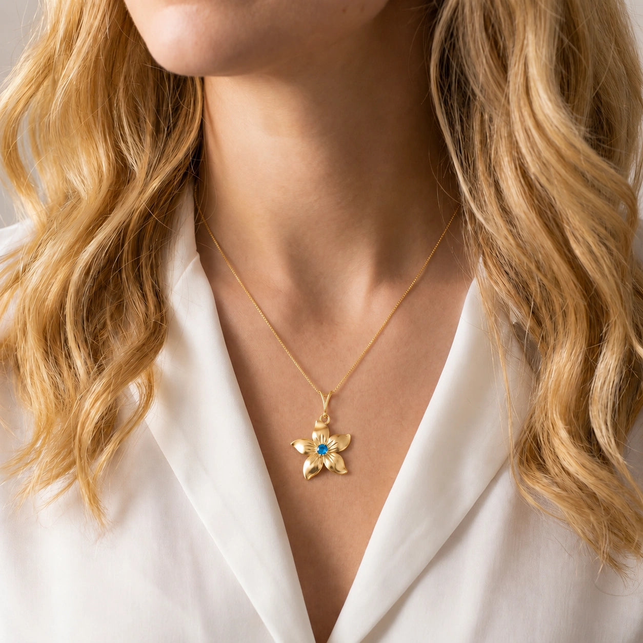 Yellow Gold Blue Topaz — Adelasia