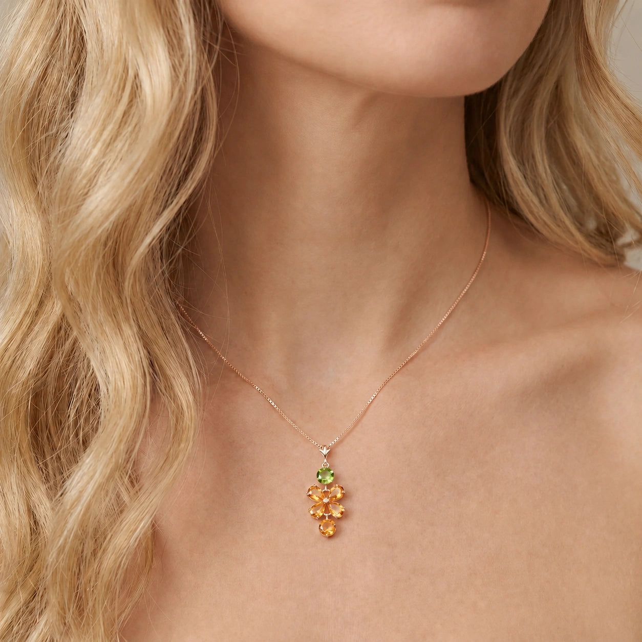 Rose Gold Classic Necklace Amethyst 10K — Arianna