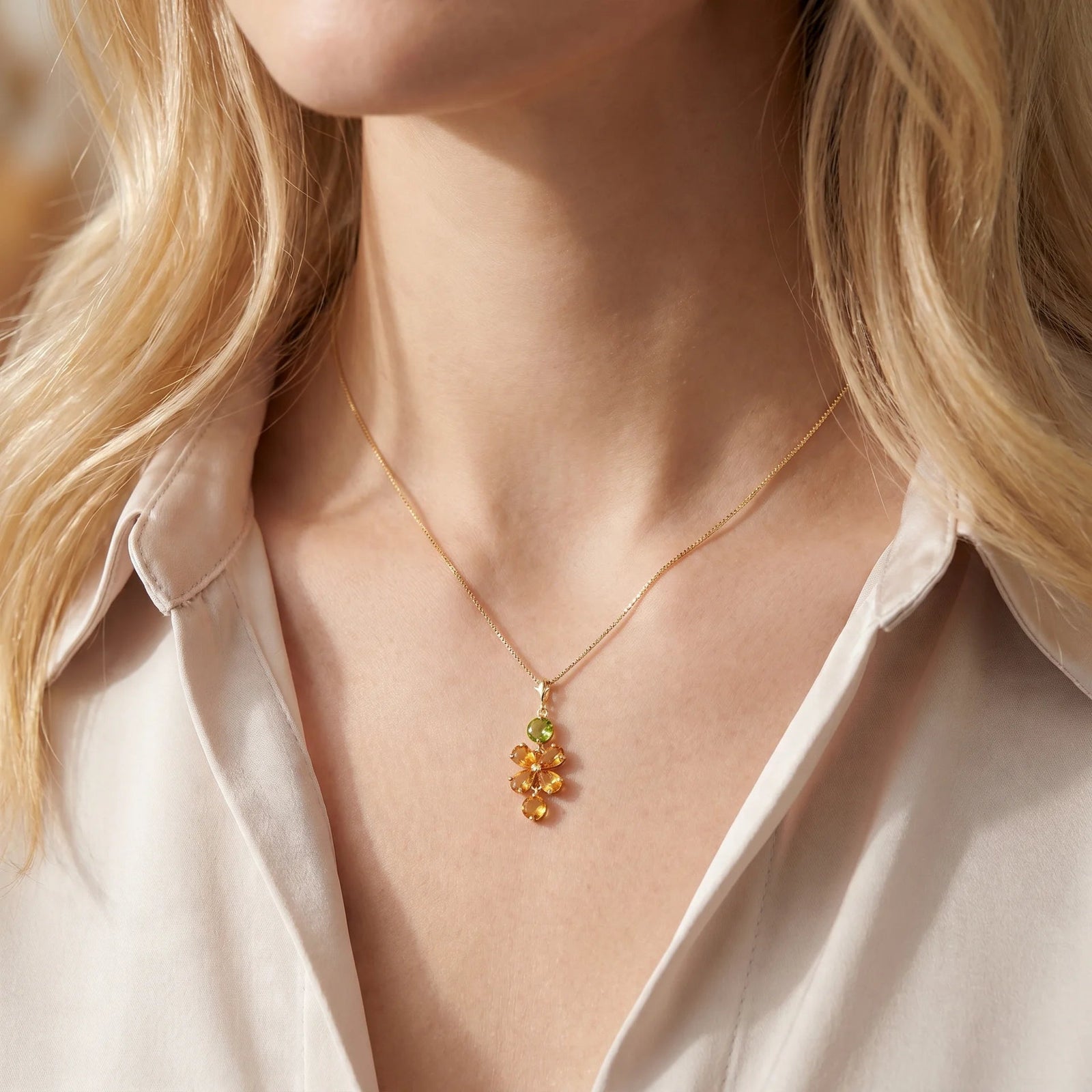 Yellow Gold Classic Necklace Amethyst 10K — Arianna