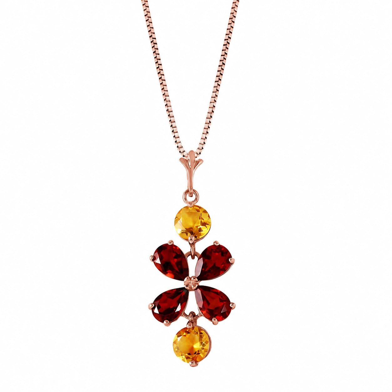 Rose Gold Classic Necklace Aquamarine 10K — Arianna