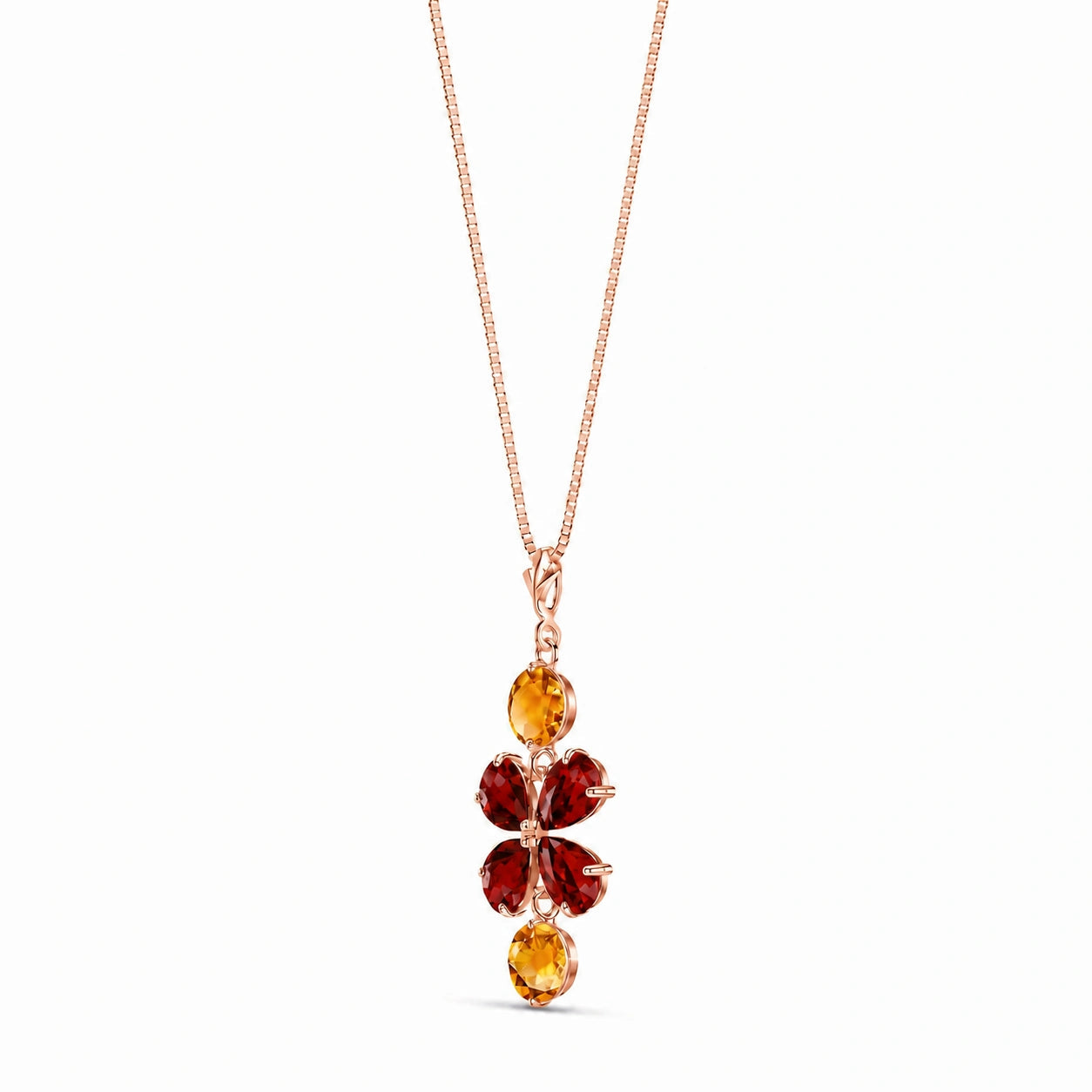 Rose Gold Classic Necklace Aquamarine 10K — Arianna
