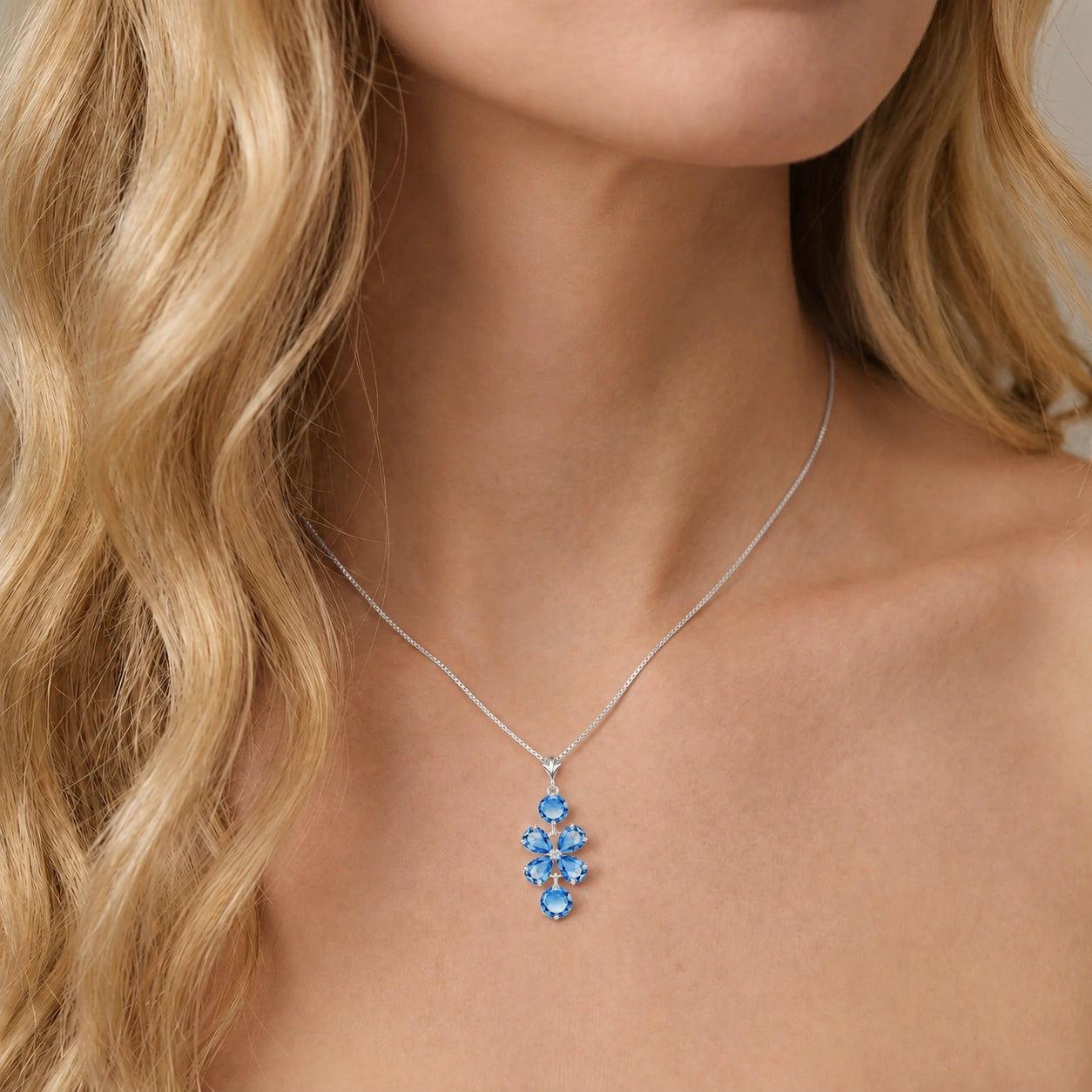 White Gold Classic Necklace Citrine 10K — Arianna