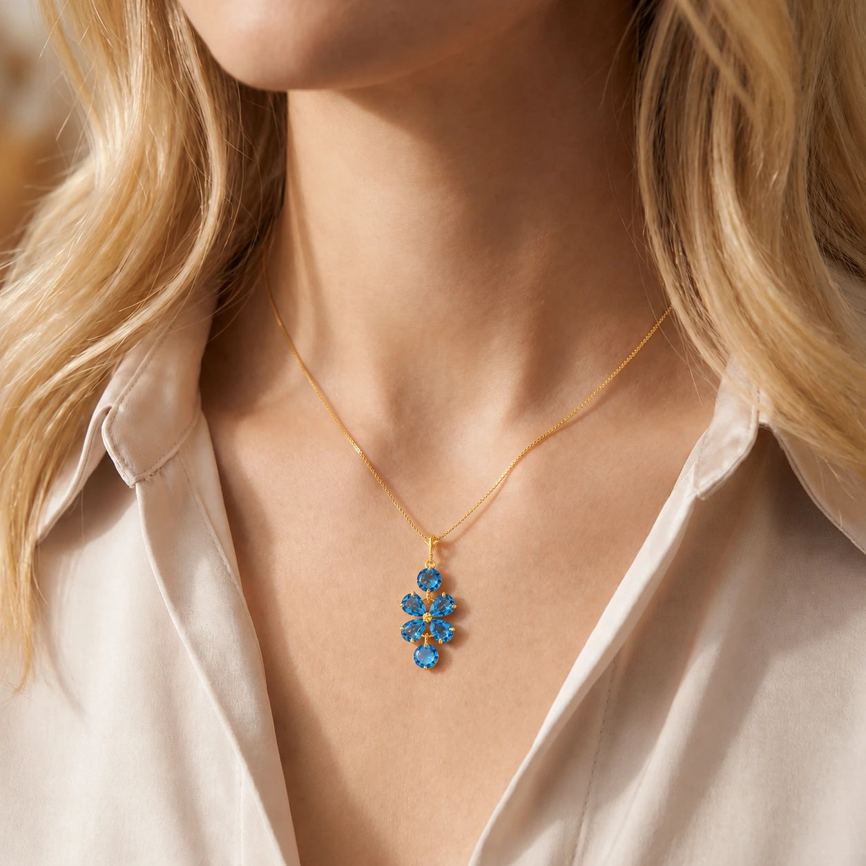 Yellow Gold Classic Necklace Citrine 10K — Arianna
