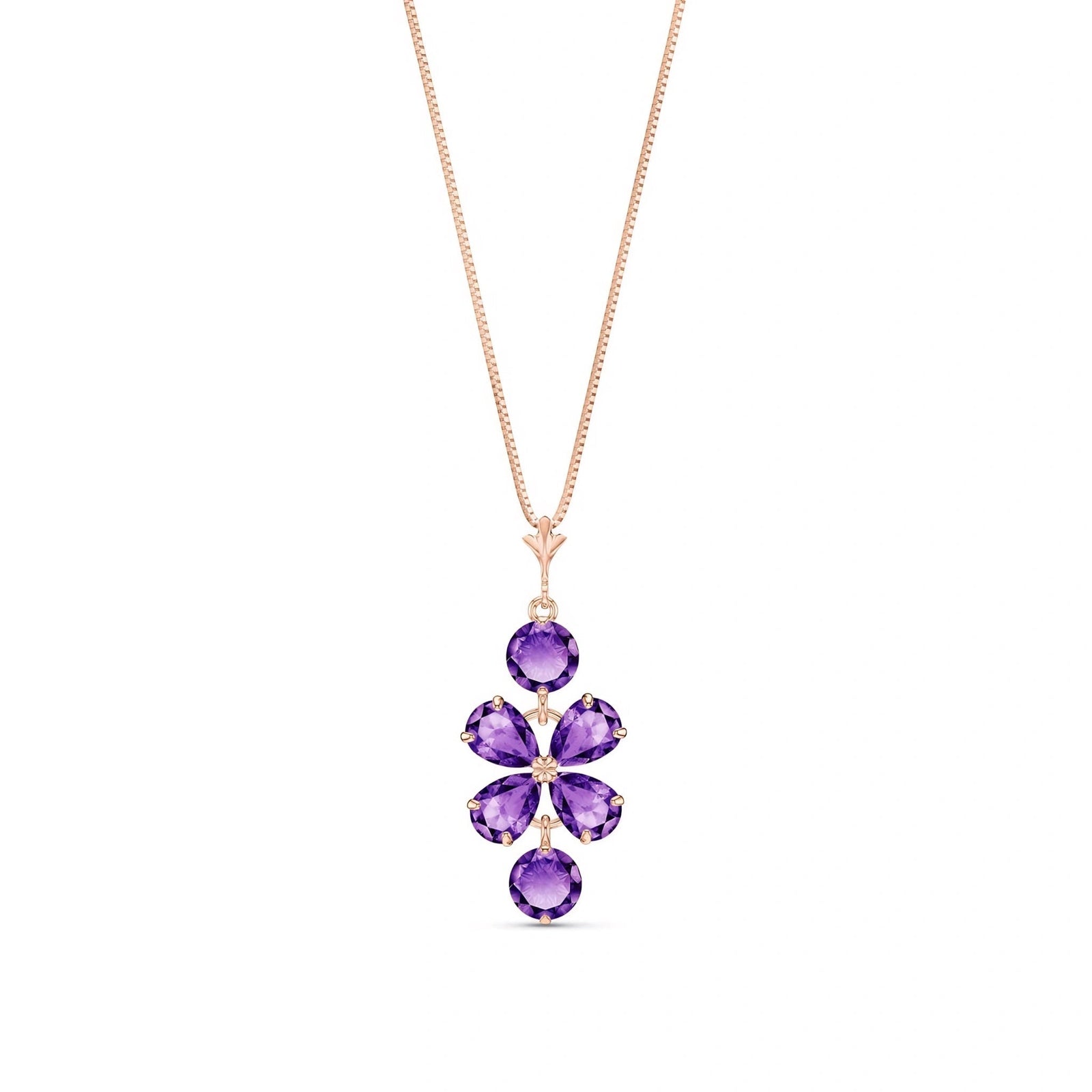 Rose Gold Classic Necklace Emerald 10K — Arianna