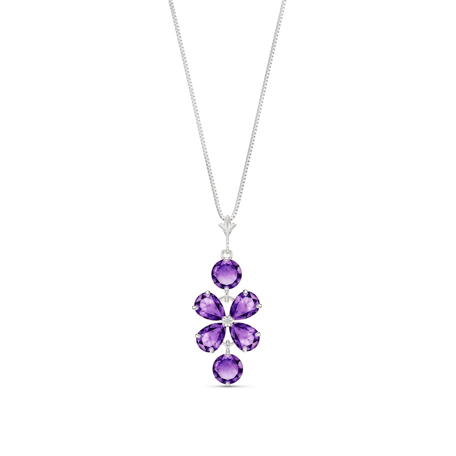 White Gold Classic Necklace Emerald 10K — Arianna
