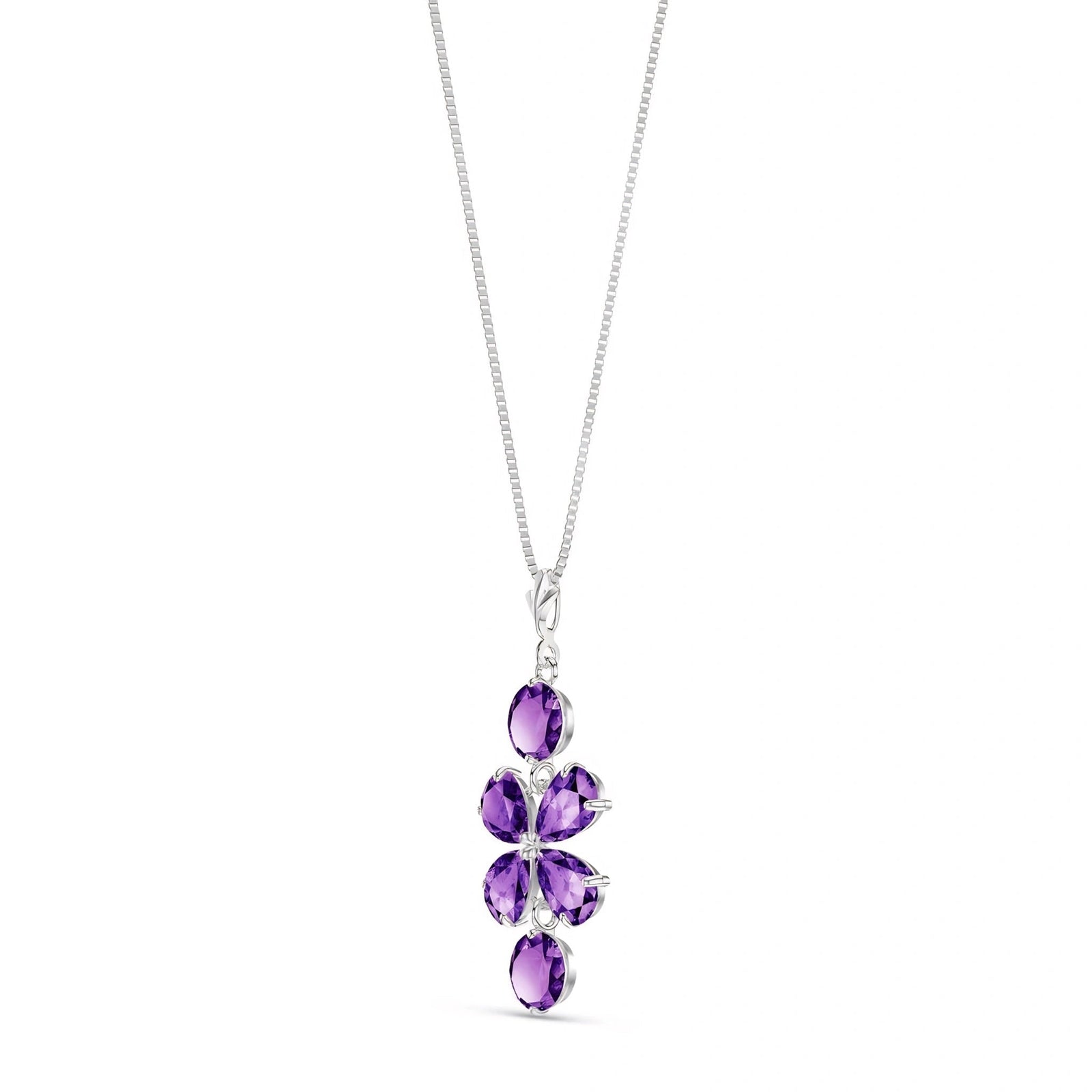 White Gold Classic Necklace Emerald 10K — Arianna