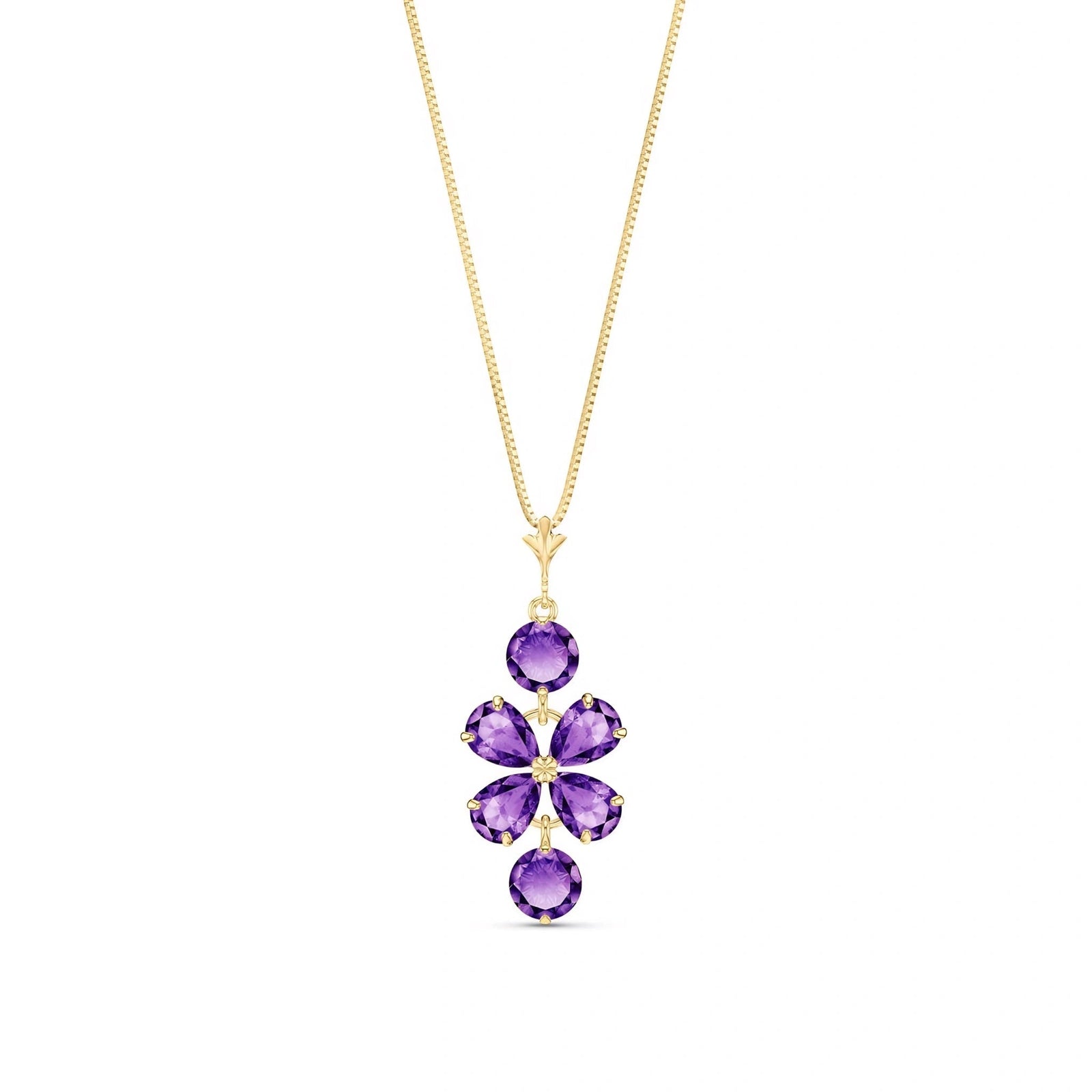 Yellow Gold Classic Necklace Emerald 10K — Arianna