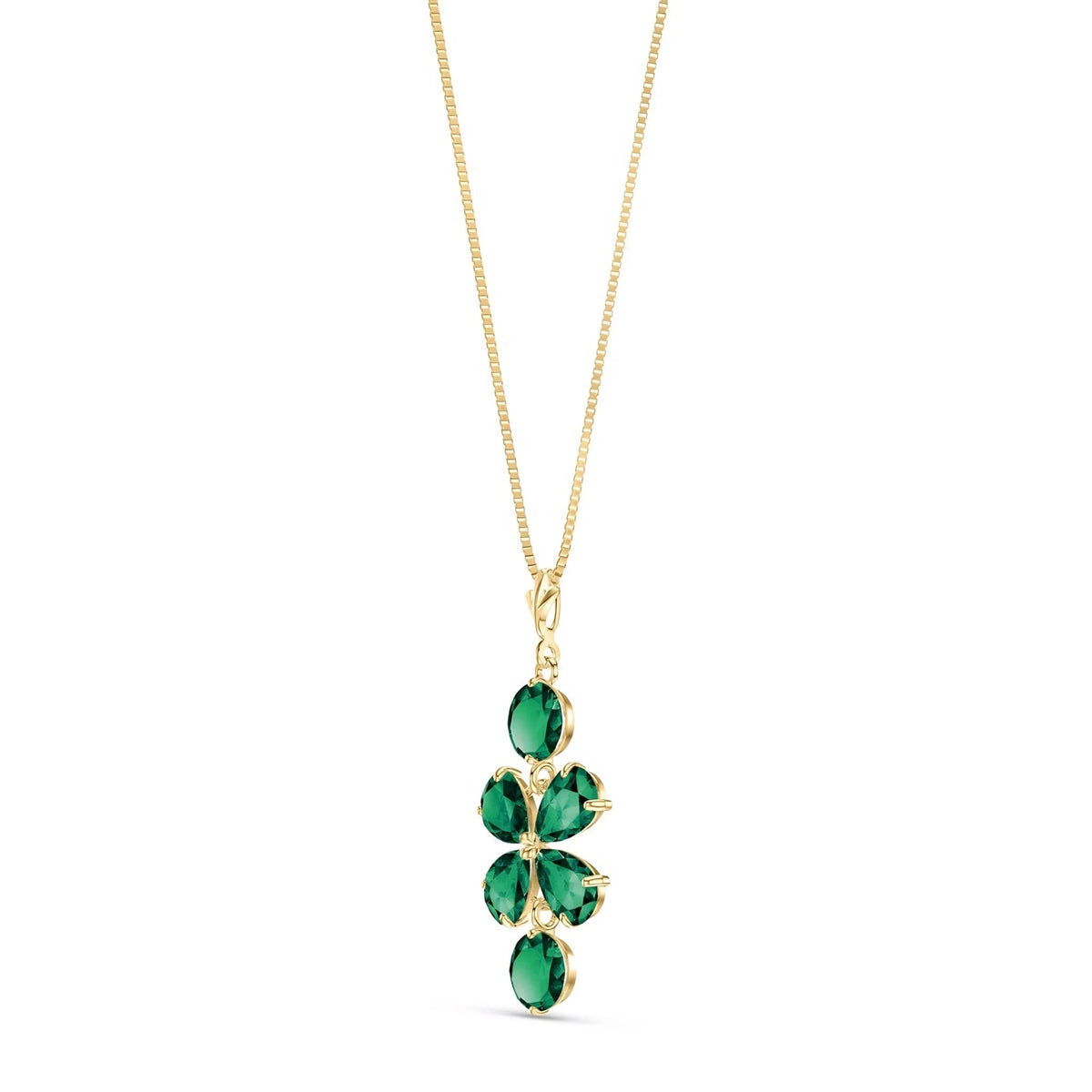 Yellow Gold Arianna Classic Necklace Emerald — alternate product view