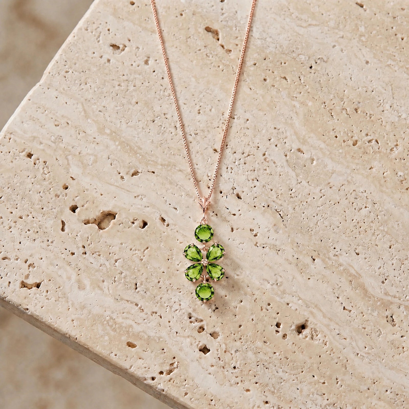 Rose Gold Classic Necklace Garnet 10K — Arianna