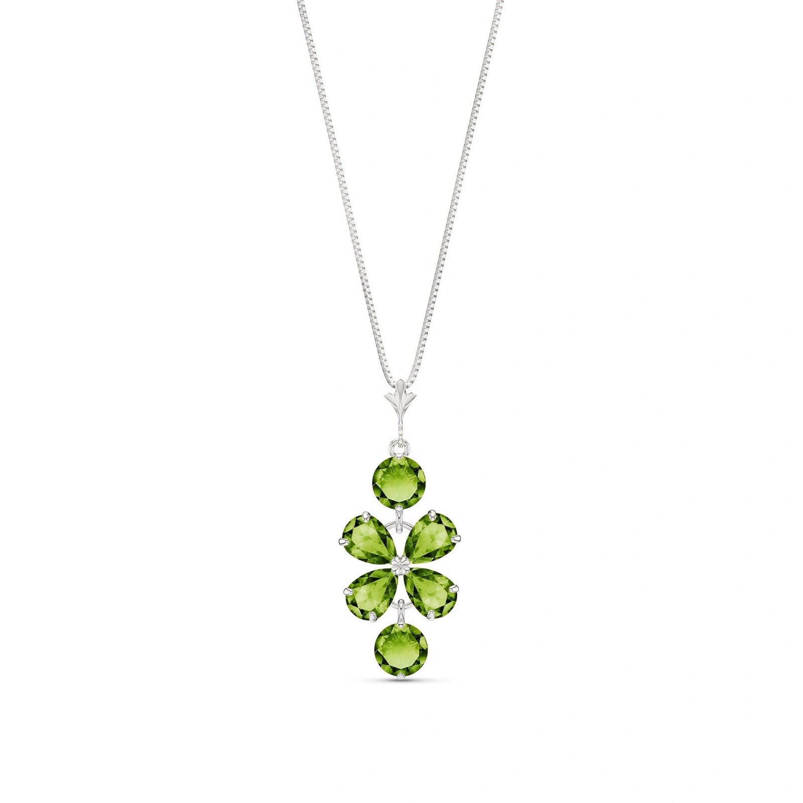 White Gold Classic Necklace Garnet 10K — Arianna