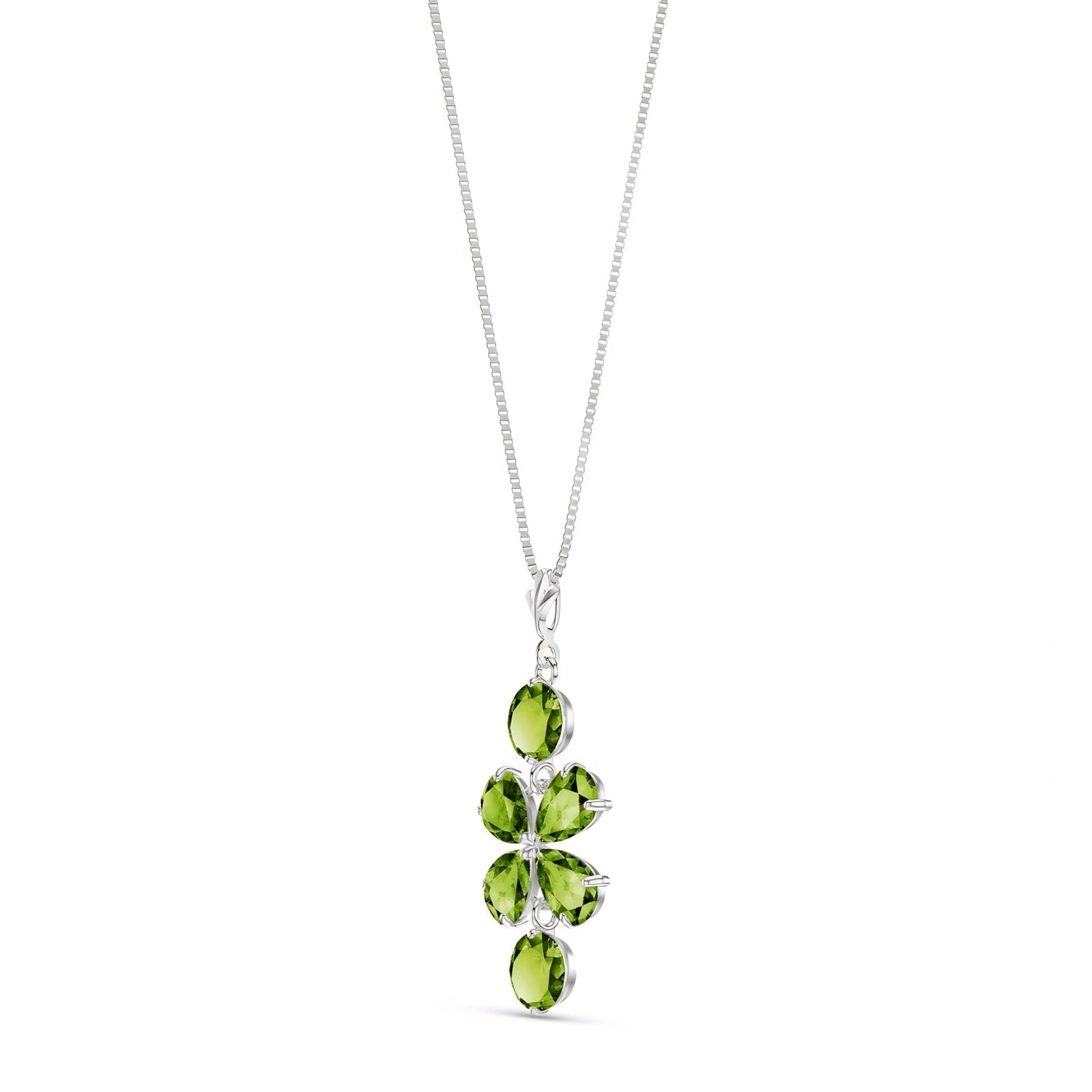 White Gold Classic Necklace Garnet 10K — Arianna