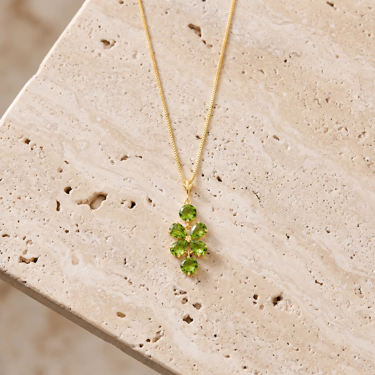 Yellow Gold Classic Necklace Garnet 10K — Arianna