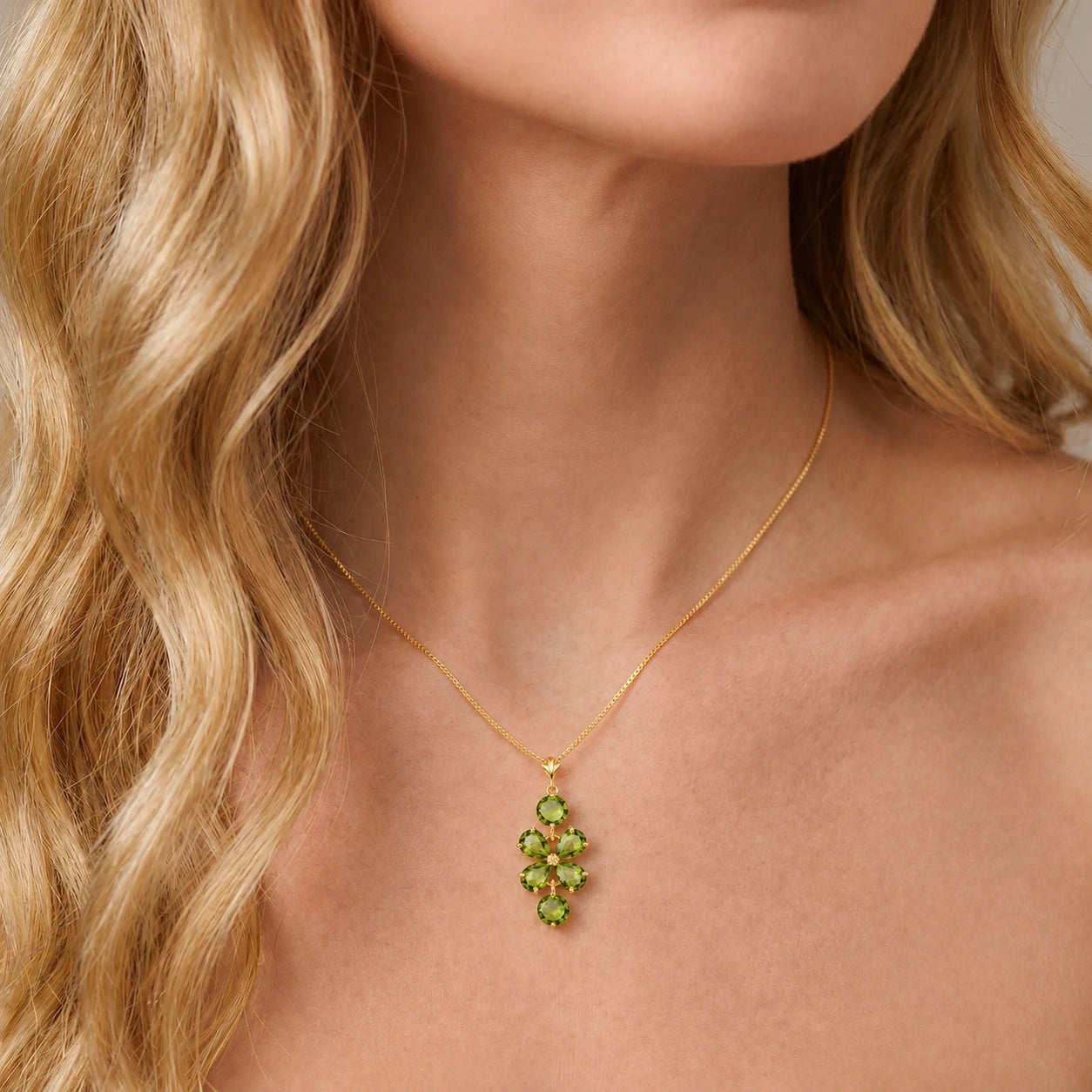 Yellow Gold Classic Necklace Garnet 10K — Arianna