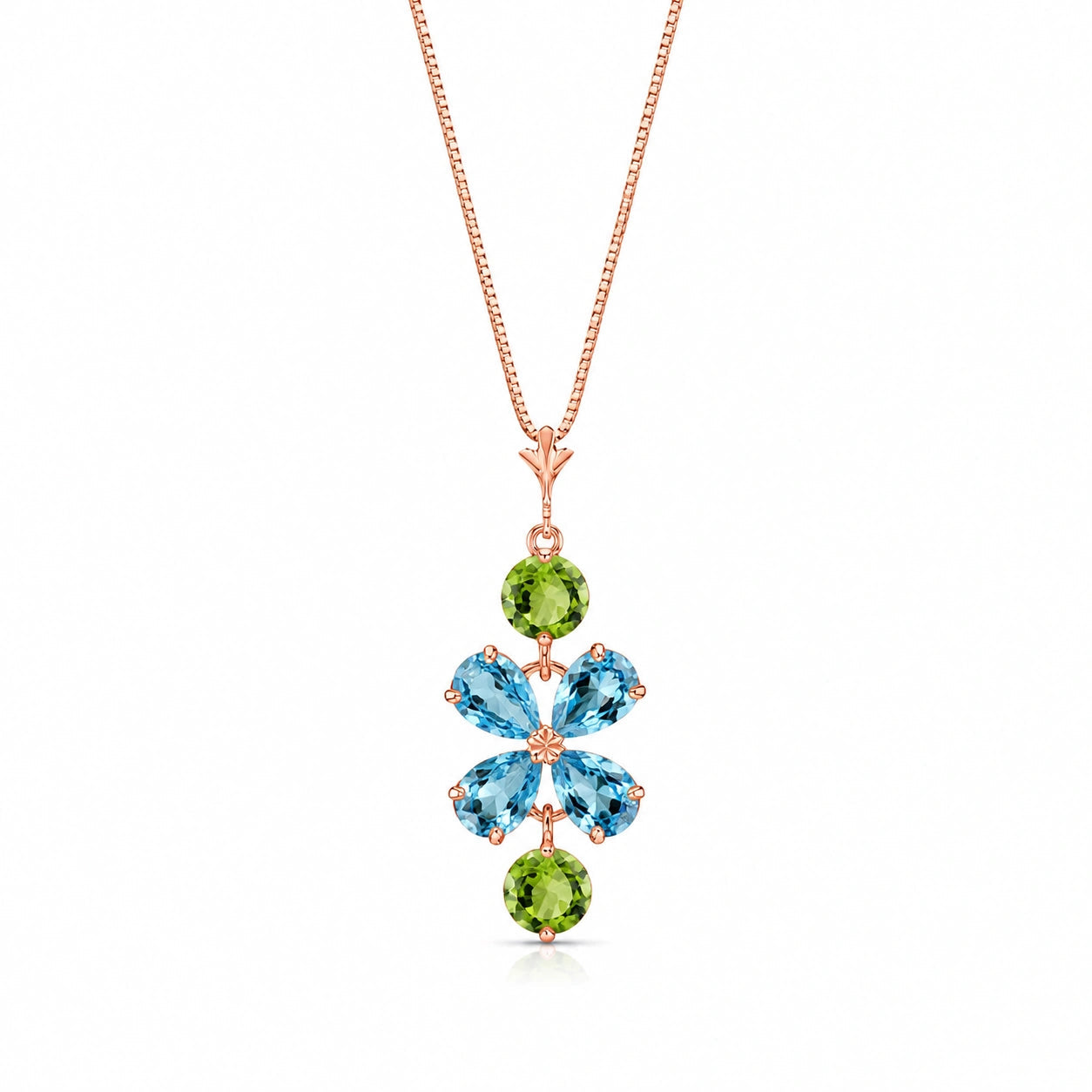 Rose Gold Classic Necklace Peridot 10K — Arianna