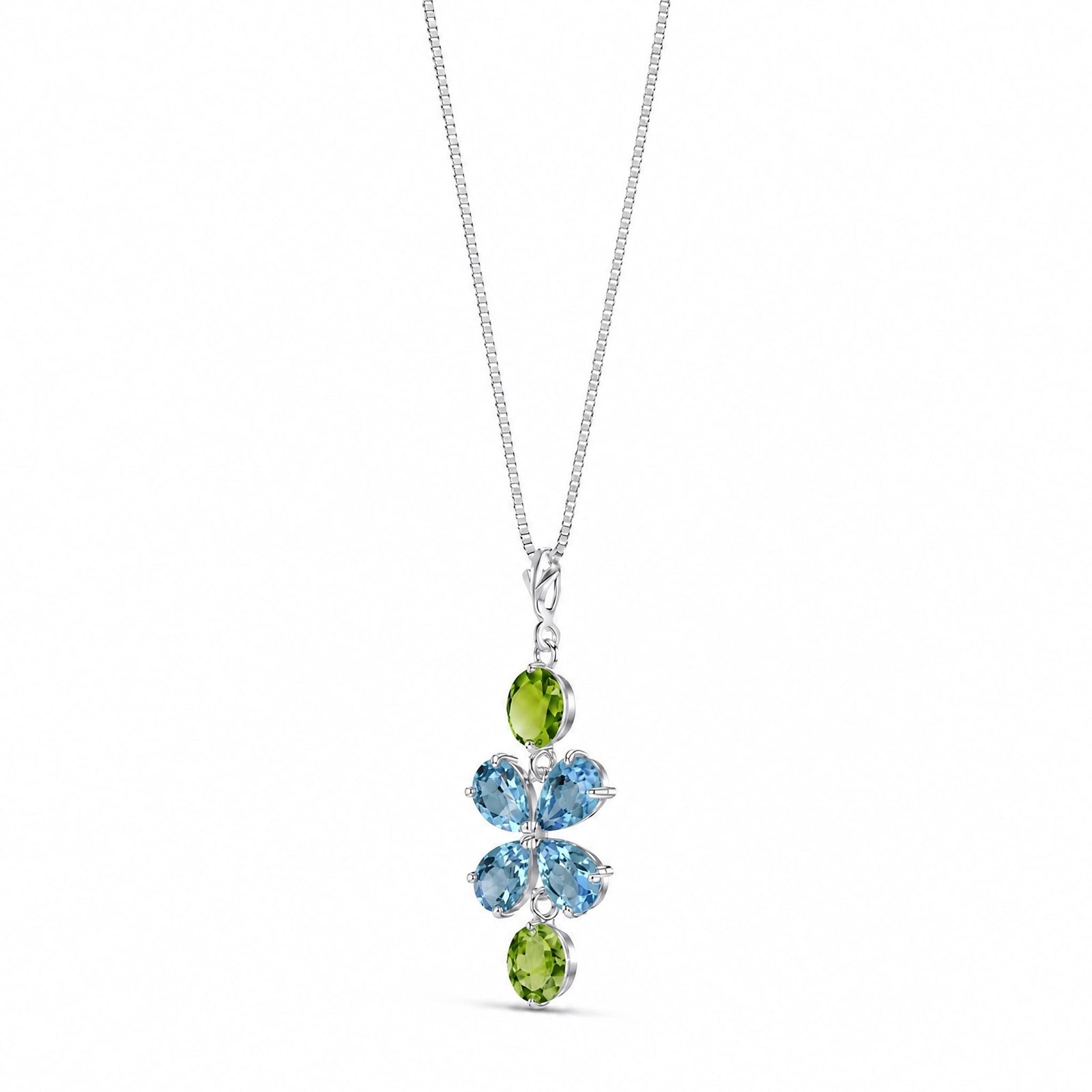 White Gold Classic Necklace Peridot 10K — Arianna