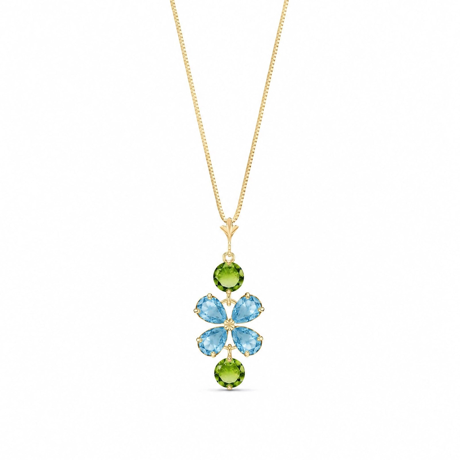 Yellow Gold Classic Necklace Peridot 10K — Arianna