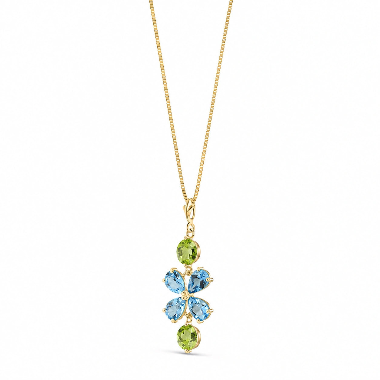 Yellow Gold Classic Necklace Peridot 10K — Arianna